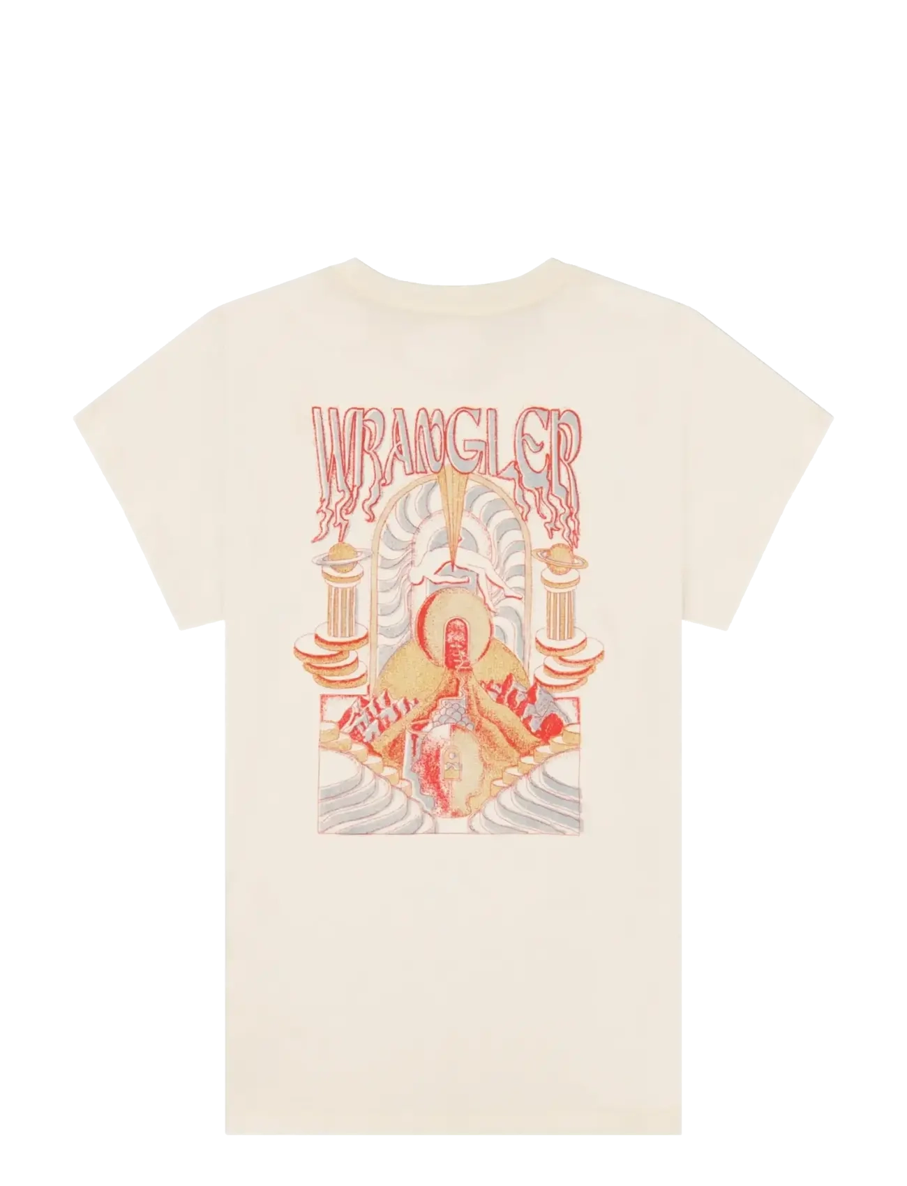 Wrangler - SHRUNKEN BAND TEE - laveste priser - worn white - 2