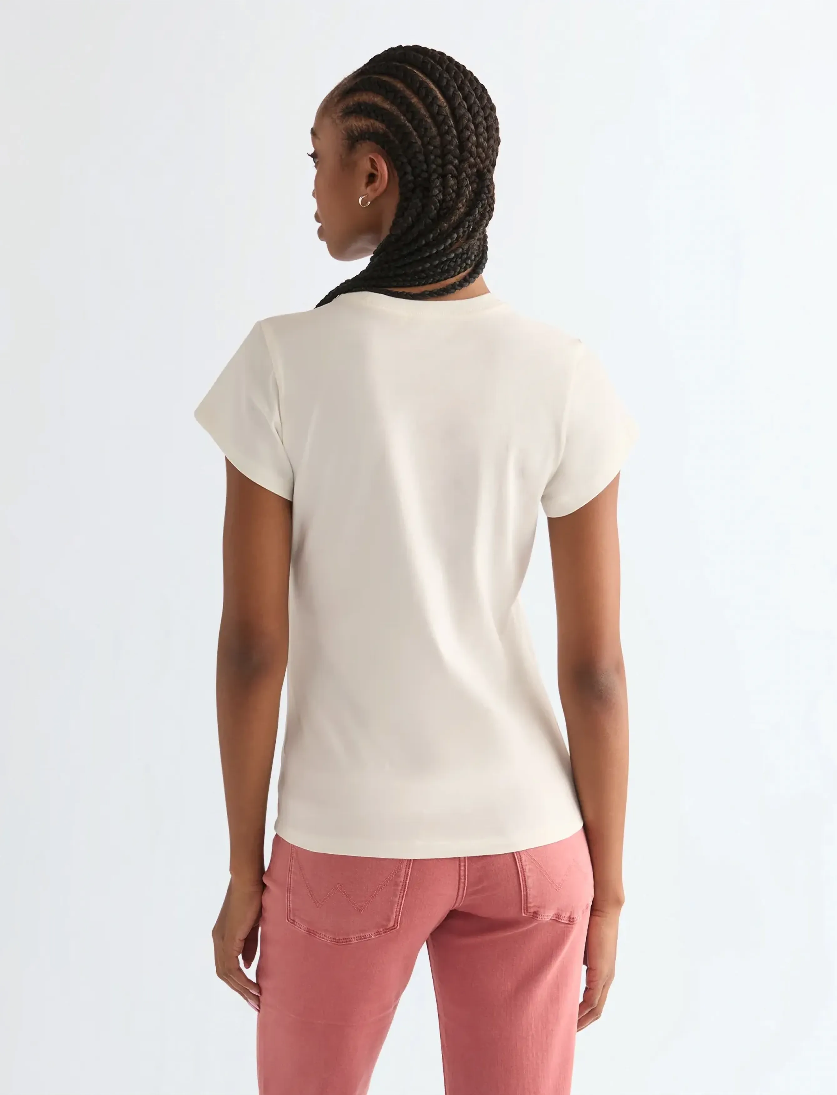Wrangler - SHRUNKEN BAND TEE - laveste priser - worn white - 3