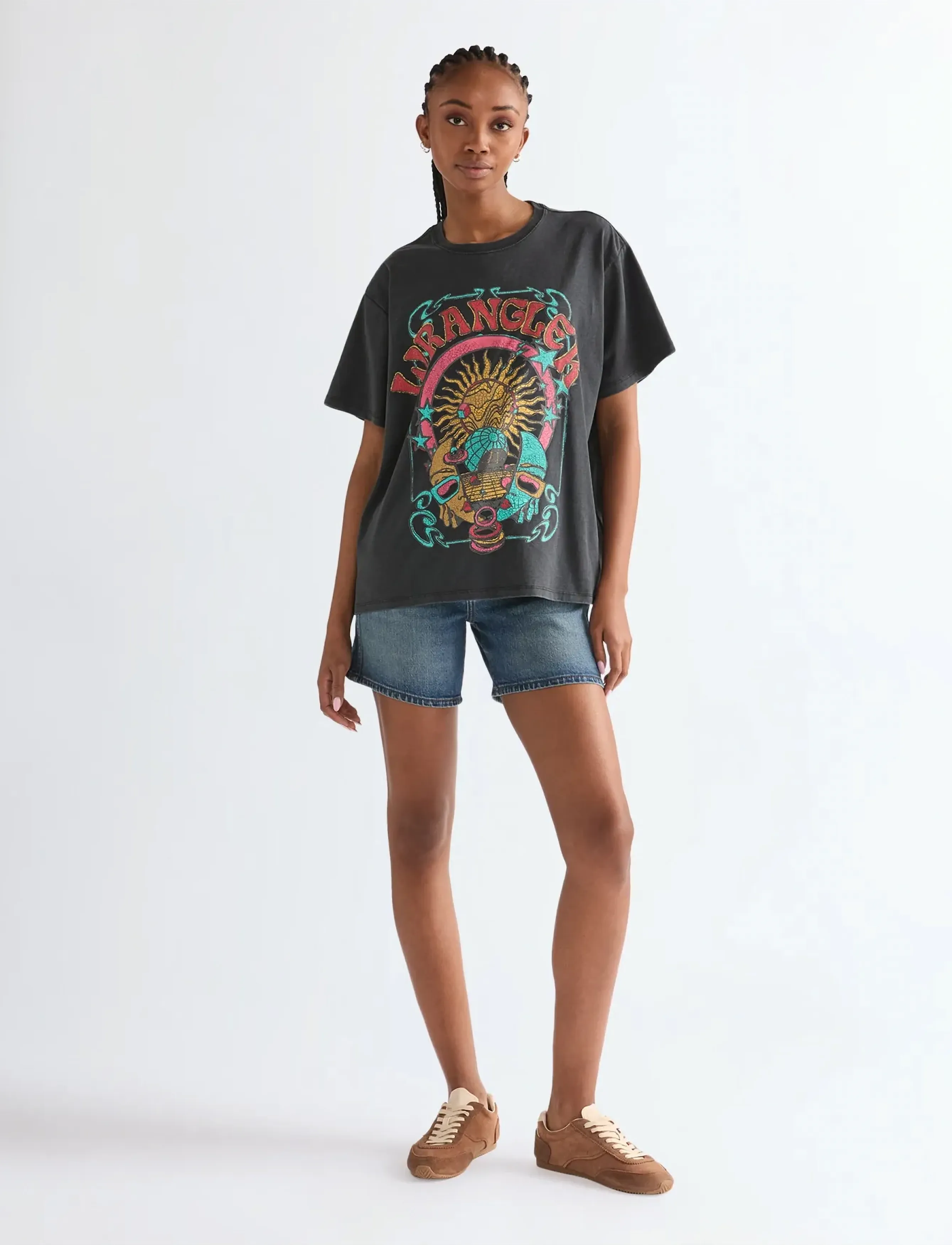 Wrangler - GIRLFRIEND TEE - t-särgid - faded black - 3