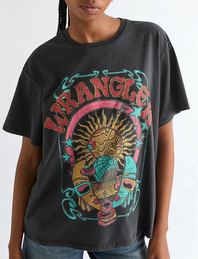 Wrangler - GIRLFRIEND TEE - t-shirts - faded black - 5