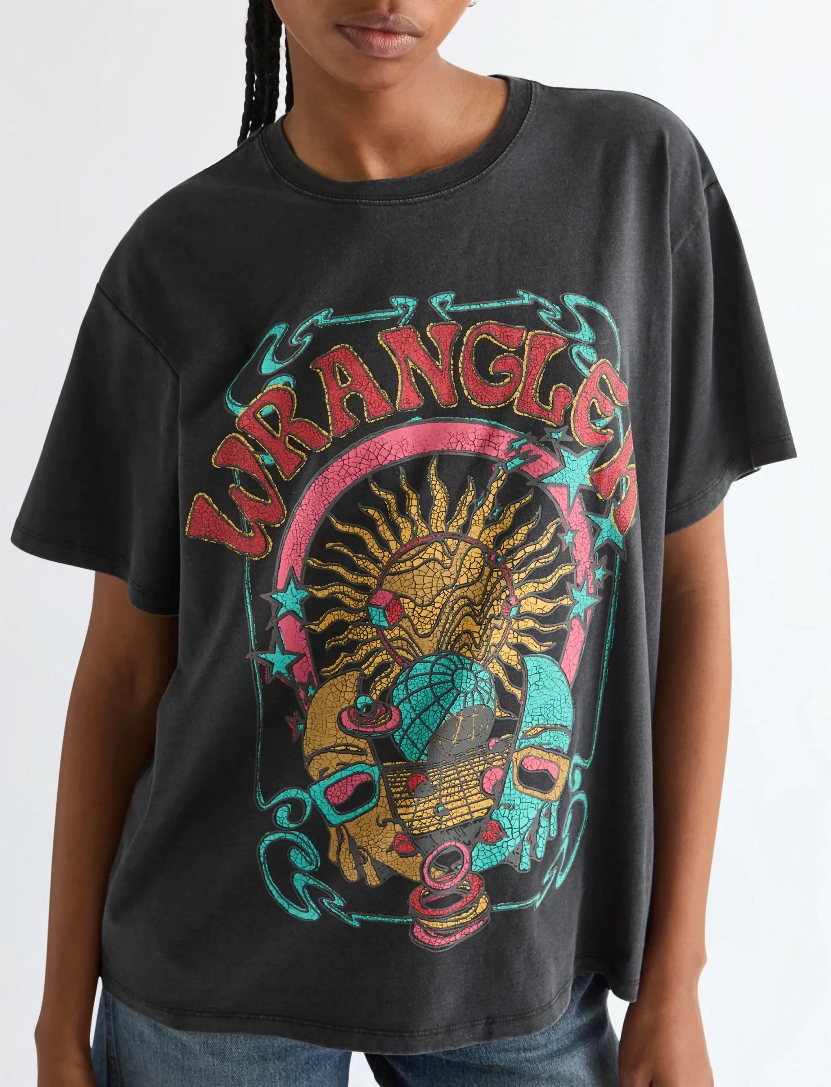 Wrangler - GIRLFRIEND TEE - t-särgid - faded black - 5