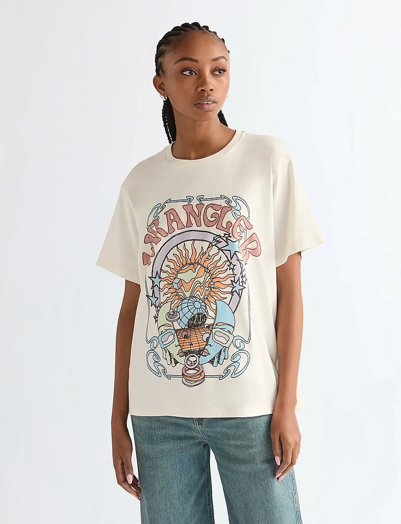 Wrangler - GIRLFRIEND TEE - t-särgid - worn white - 0