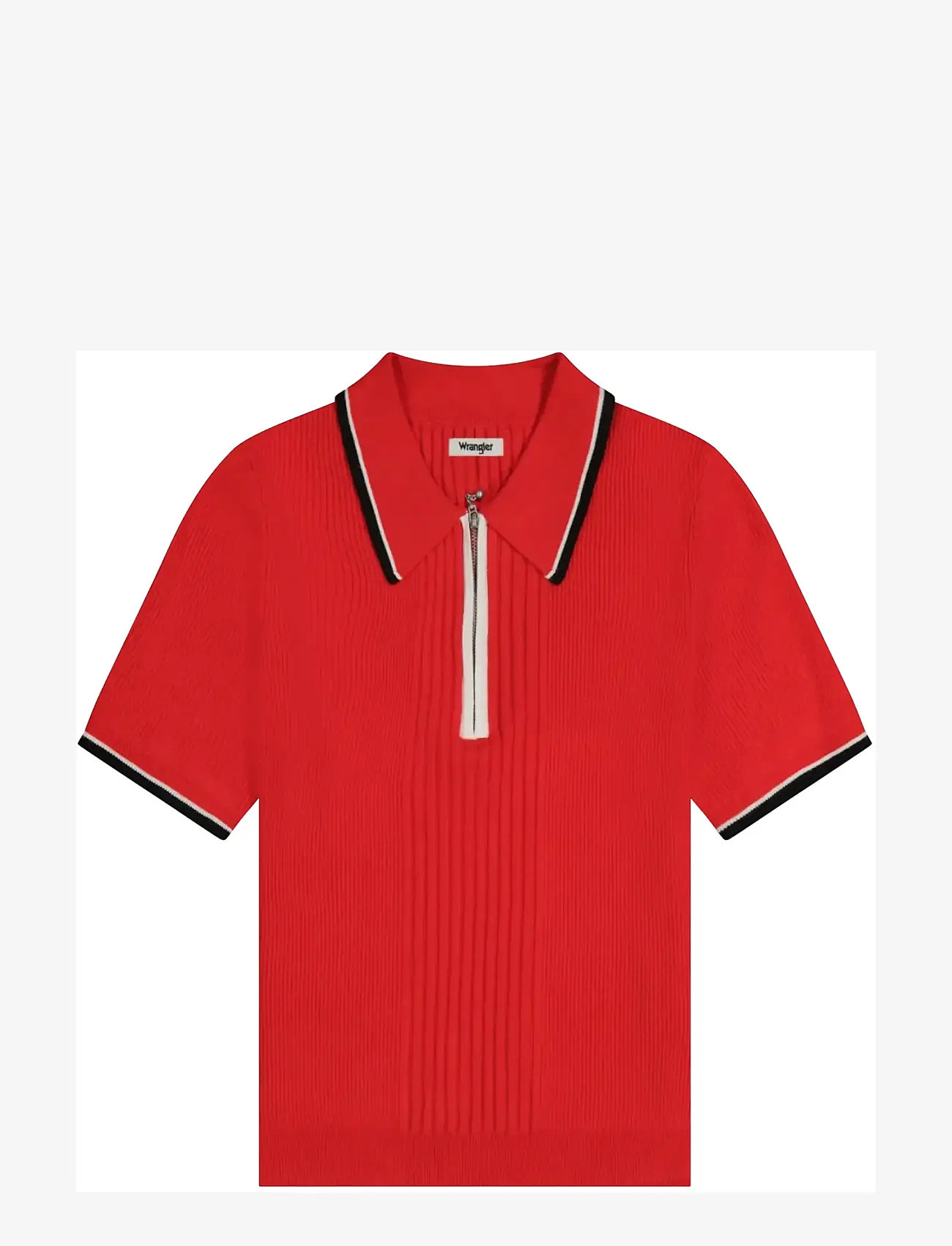 Wrangler - QUARTER ZIP POLO - nabapluusid - flame scarlet - 1