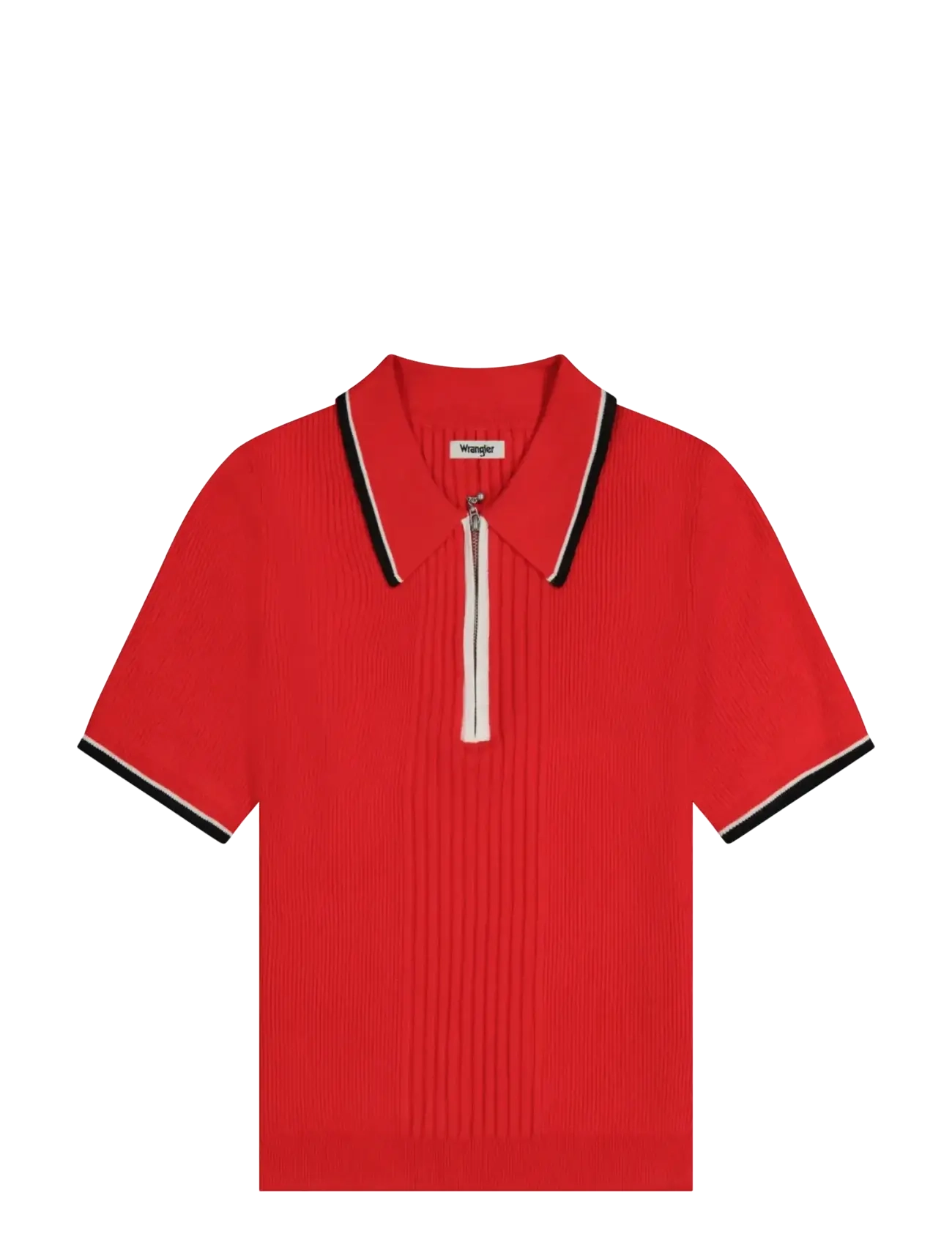 Wrangler QUARTER ZIP POLO - Kleidung - FLAME SCARLET / red