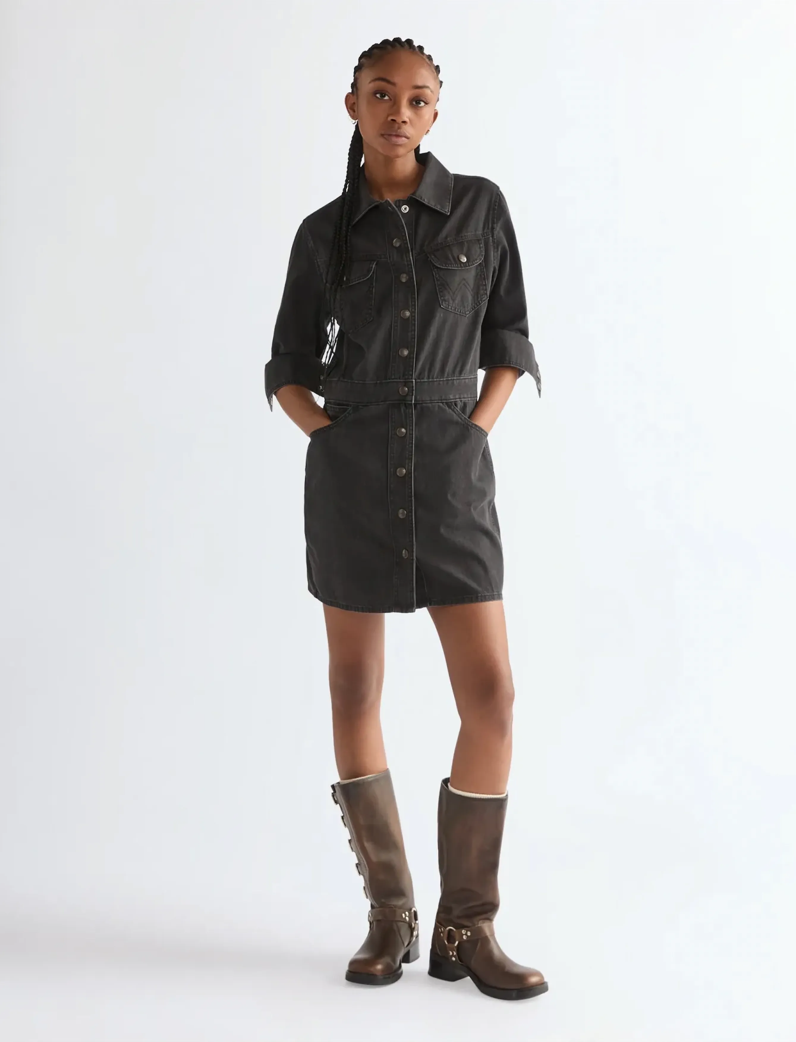 Wrangler - TRAIL TRENCH DRESS - cowboykjoler - speedway smoke - 3
