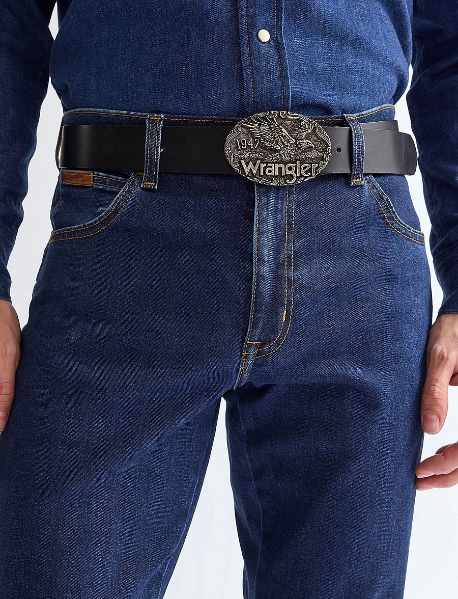 Wrangler - W EAGLE BELT - klassische gürtel - black - 0