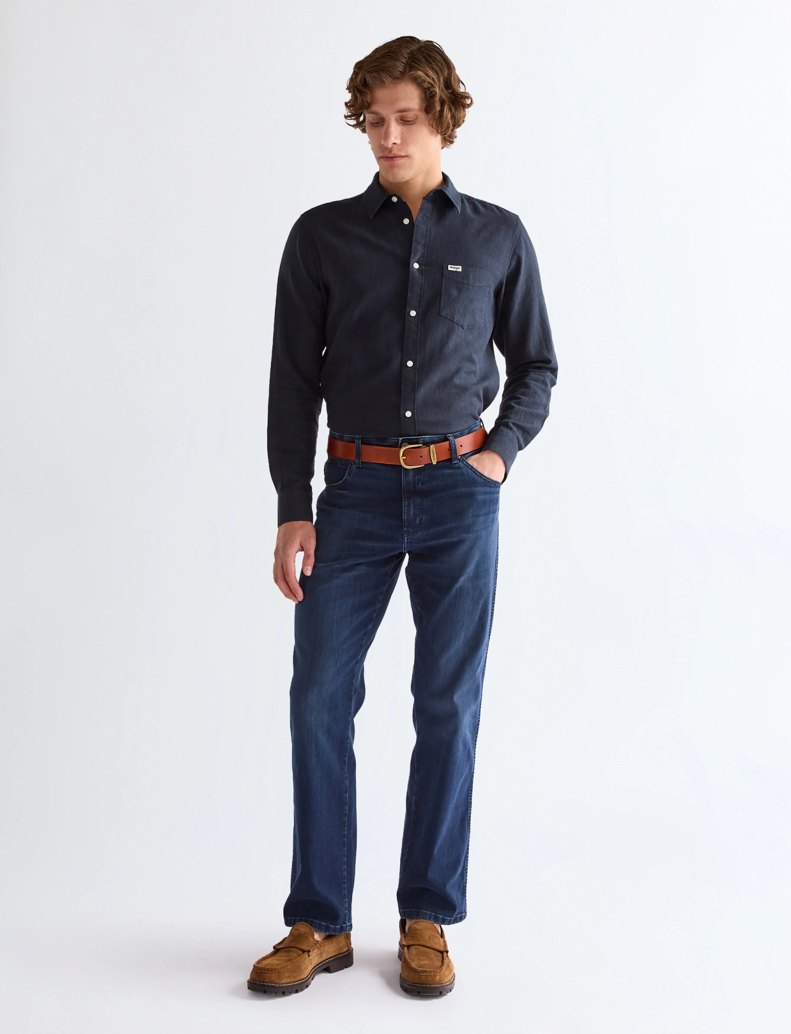 Wrangler - EASY BELT - cognac - 3