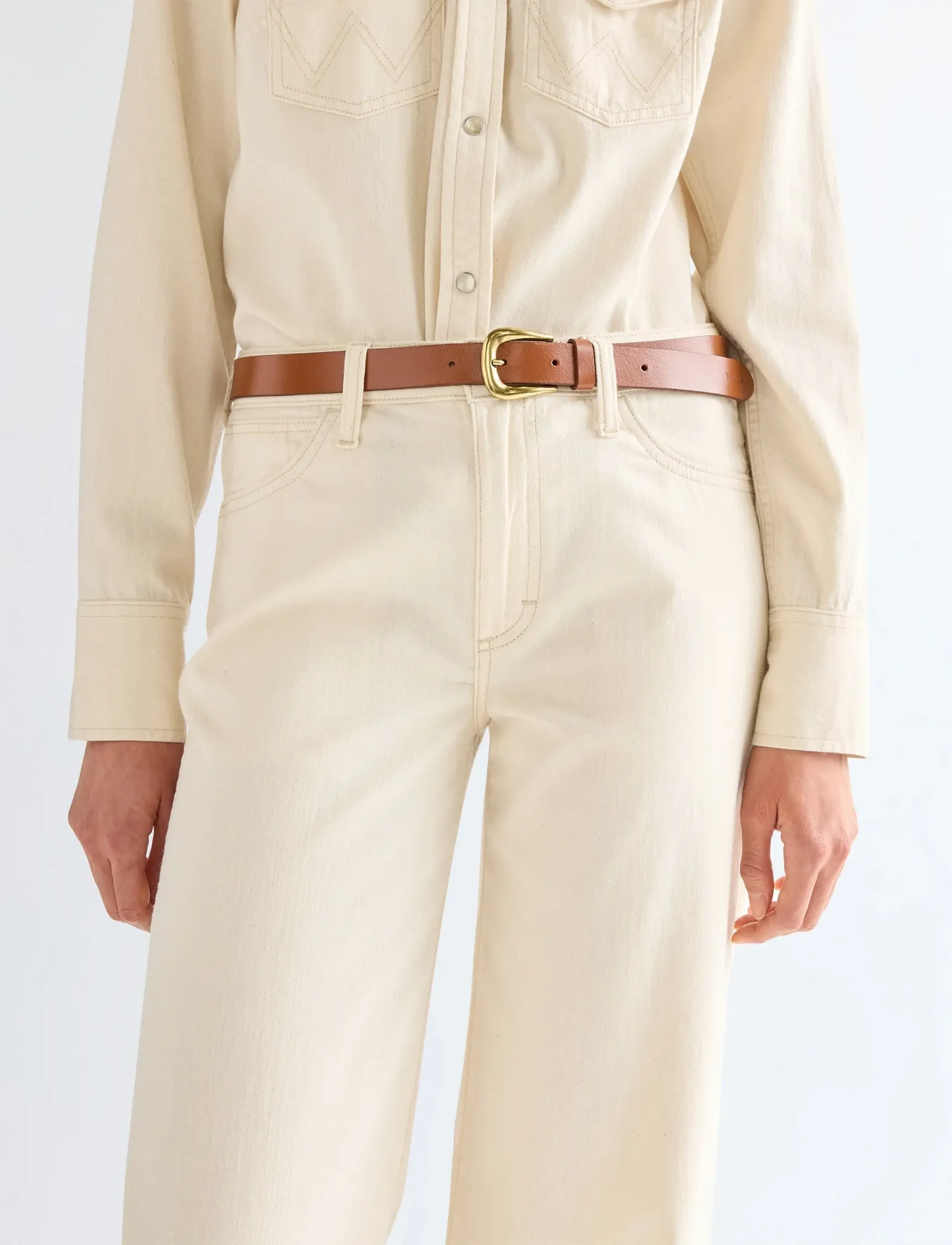 Wrangler - EASY WESTERN BELT - cognac - 3