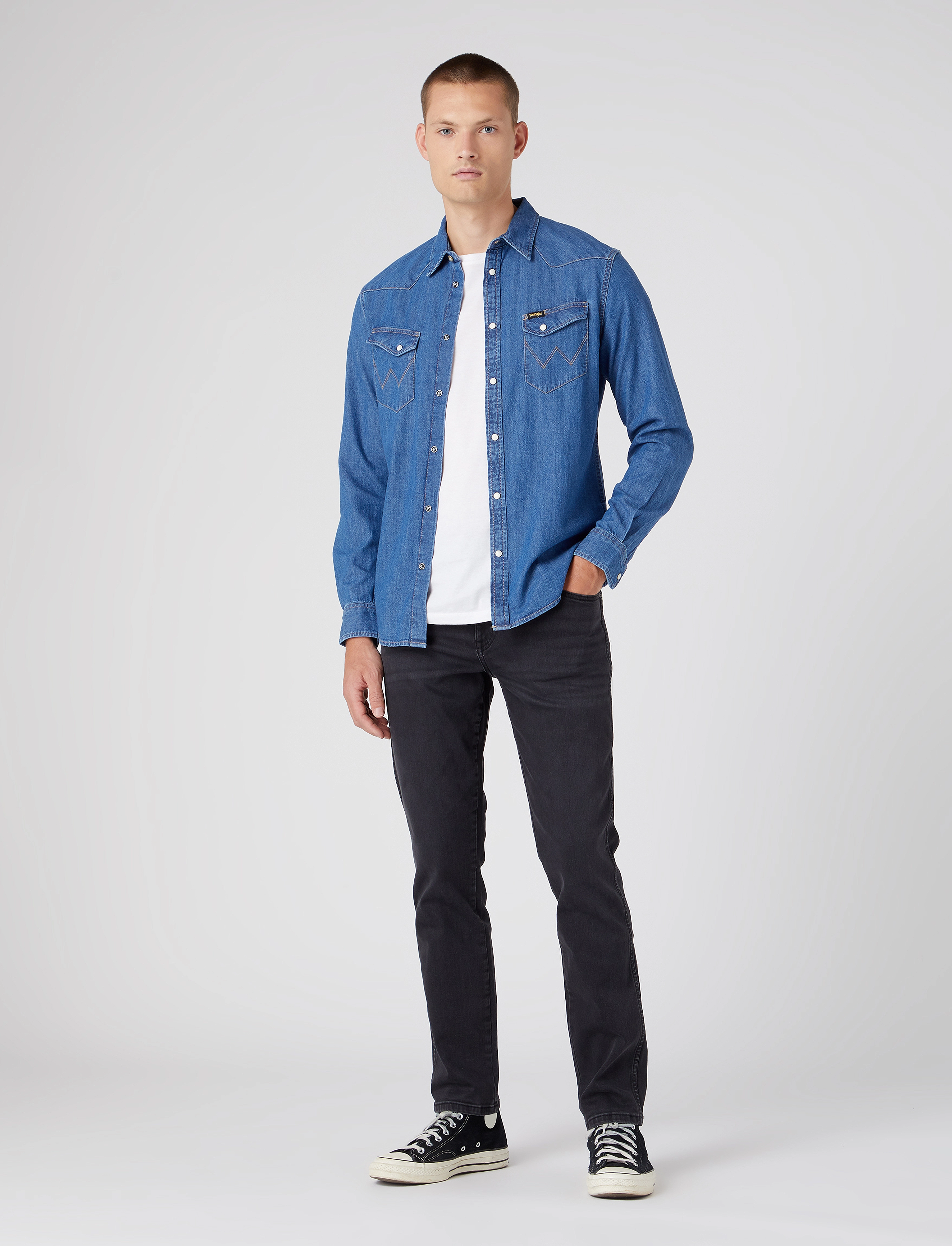 Wrangler - TEXAS SLIM - black crow - 3