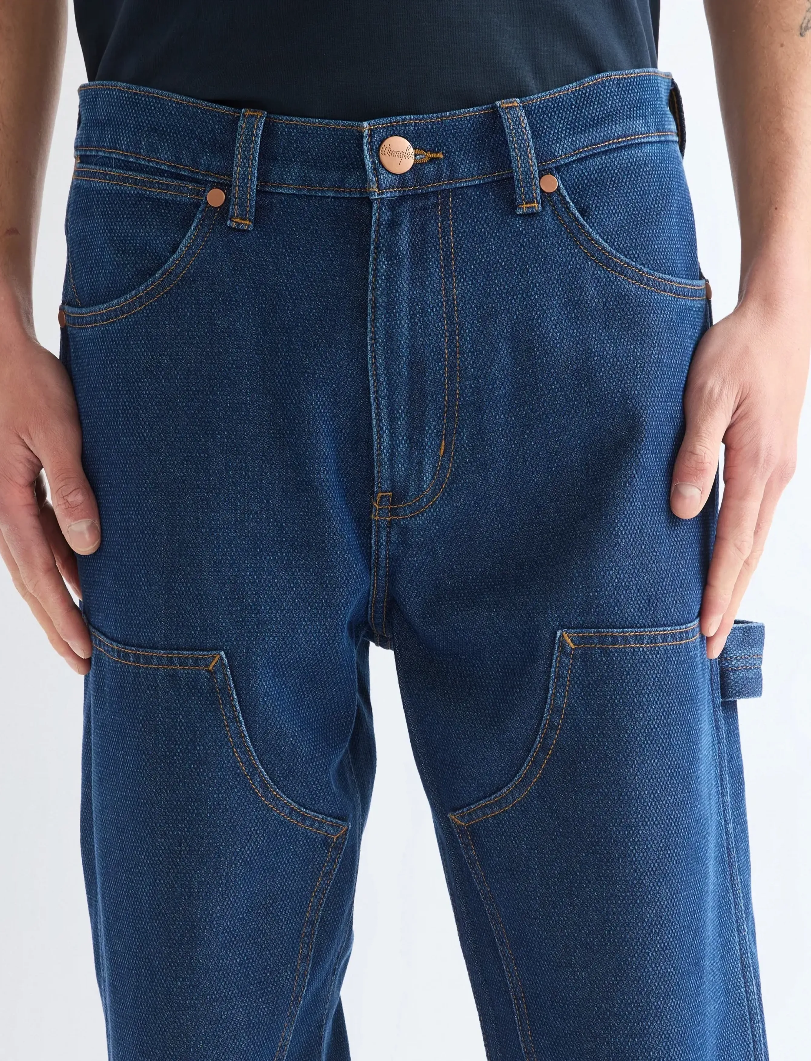 Wrangler - DOUBLE KNEE CARPENTER - dark indigo - 5