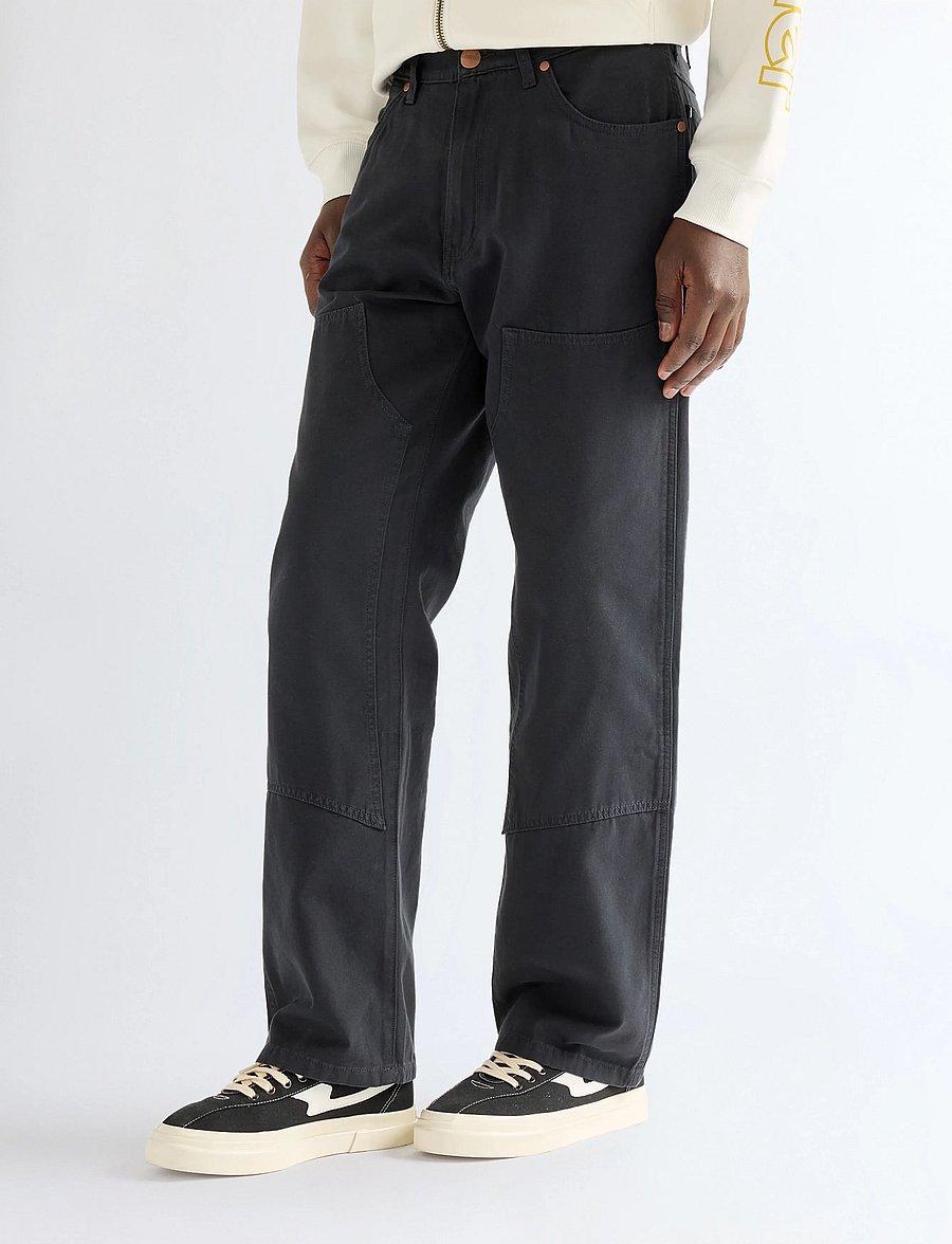 Wrangler - DOUBLE KNEE CARPENTER - loose jeans - jet black - 0
