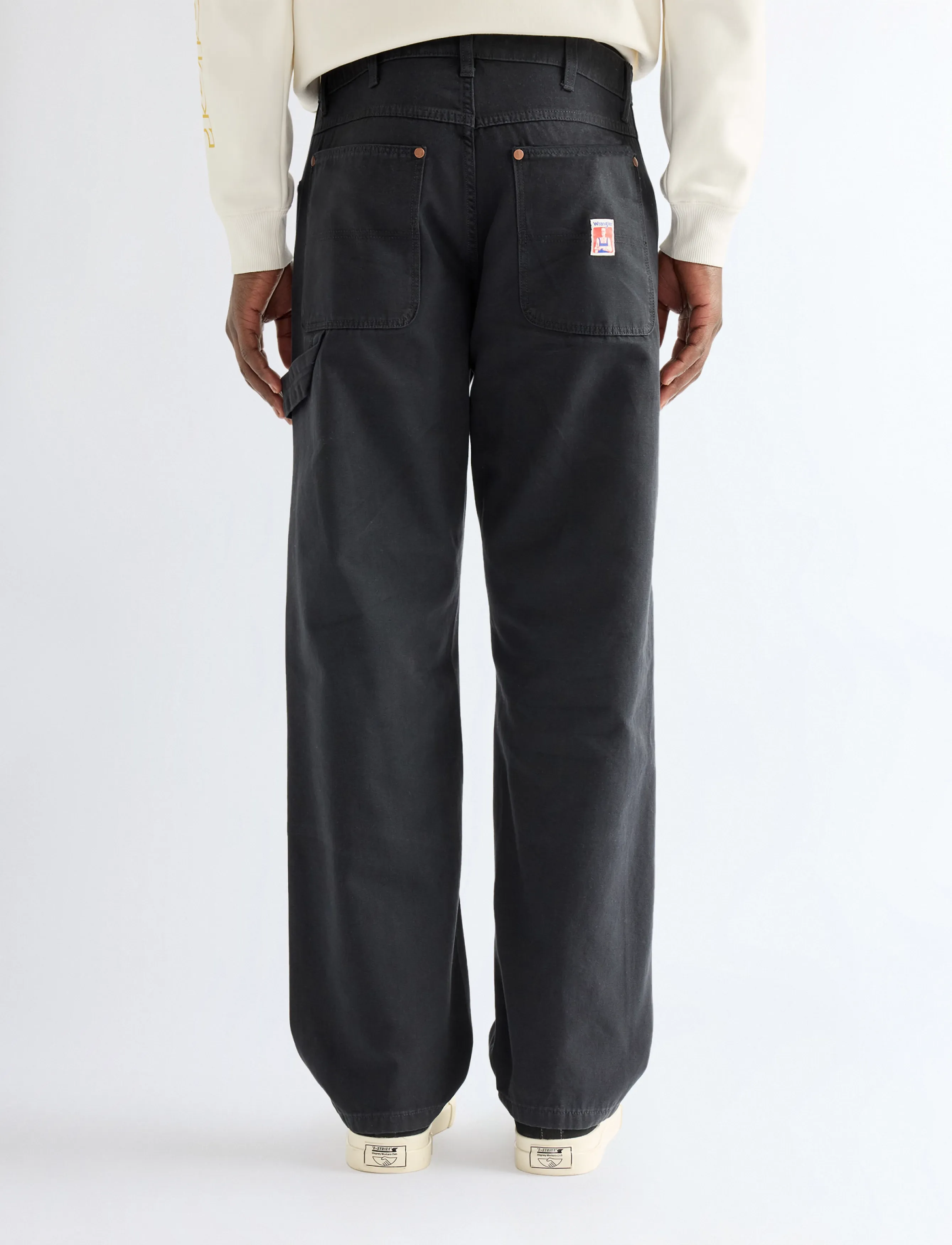 Wrangler - DOUBLE KNEE CARPENTER - loose jeans - jet black - 4