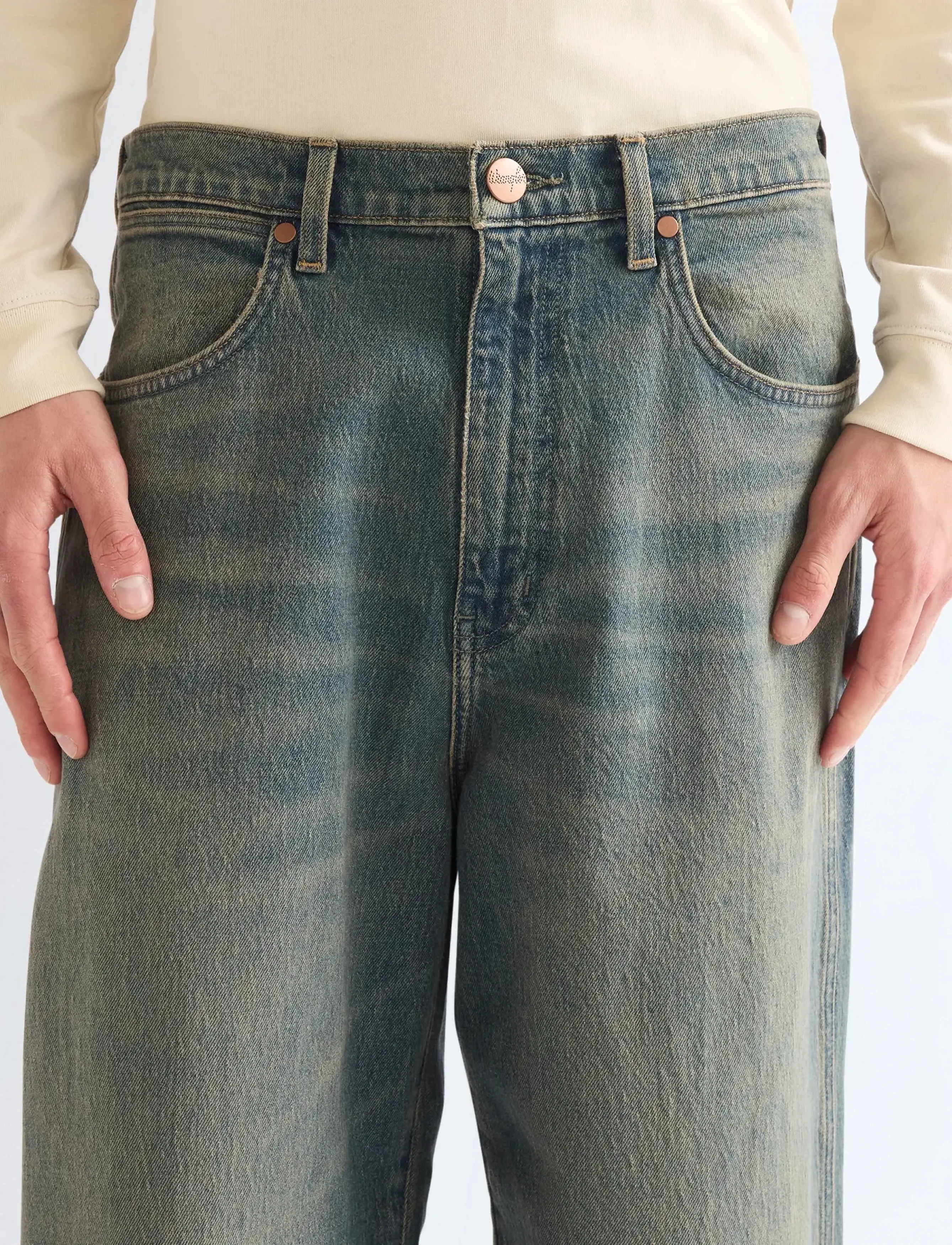 Wrangler - BAGGY - alt laienevad teksad - cool current - 5