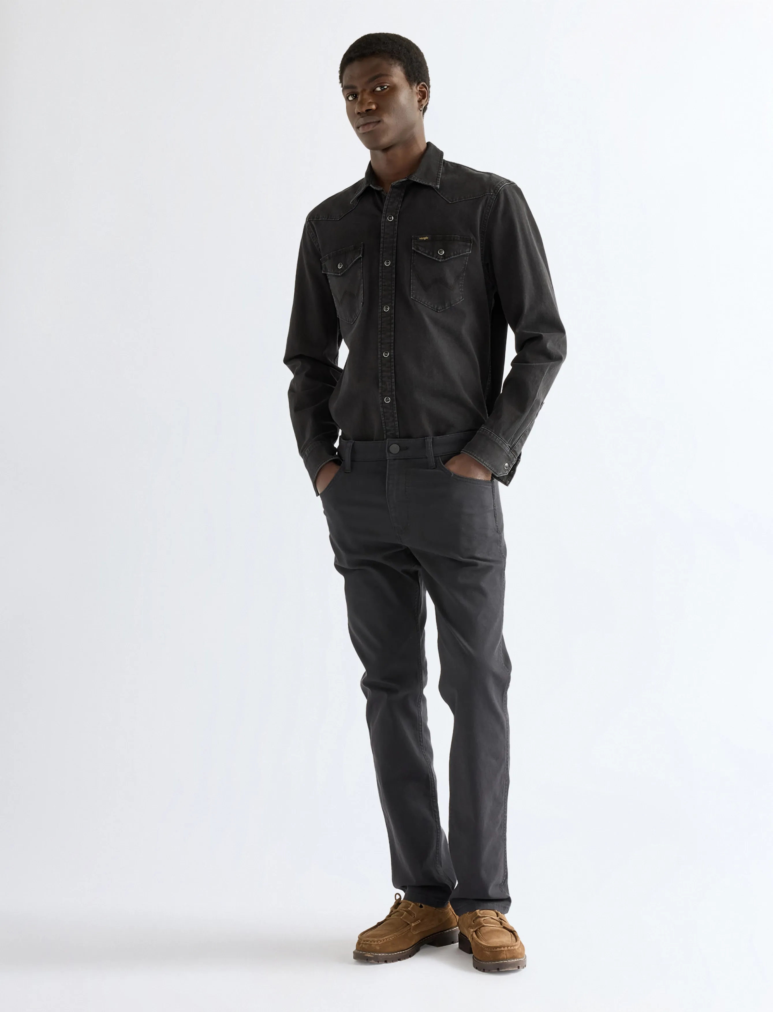 Wrangler - GREENSBORO - regular jeans - caviar - 3