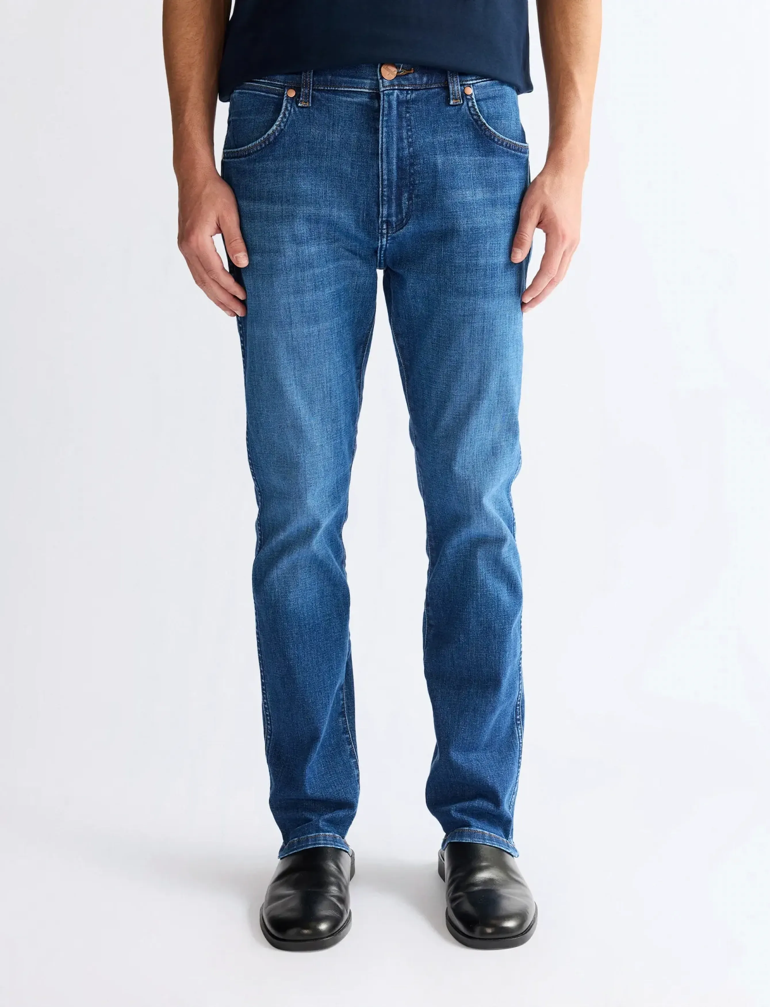 Wrangler Larston, 32 x 32, Blue, Jeans > Smalle, Herre