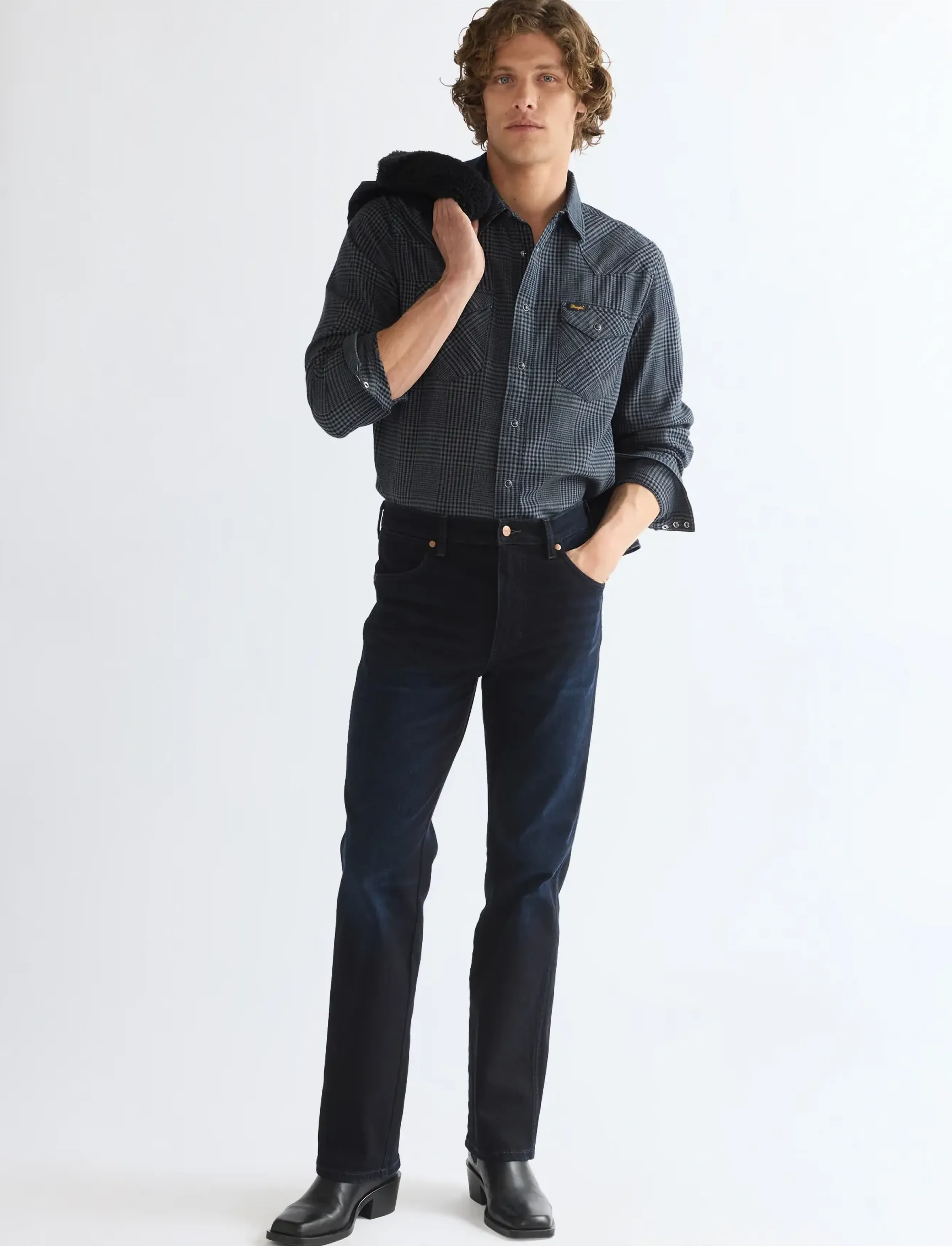 Wrangler WRANCHER - Riided - GLACIER BLUE / black