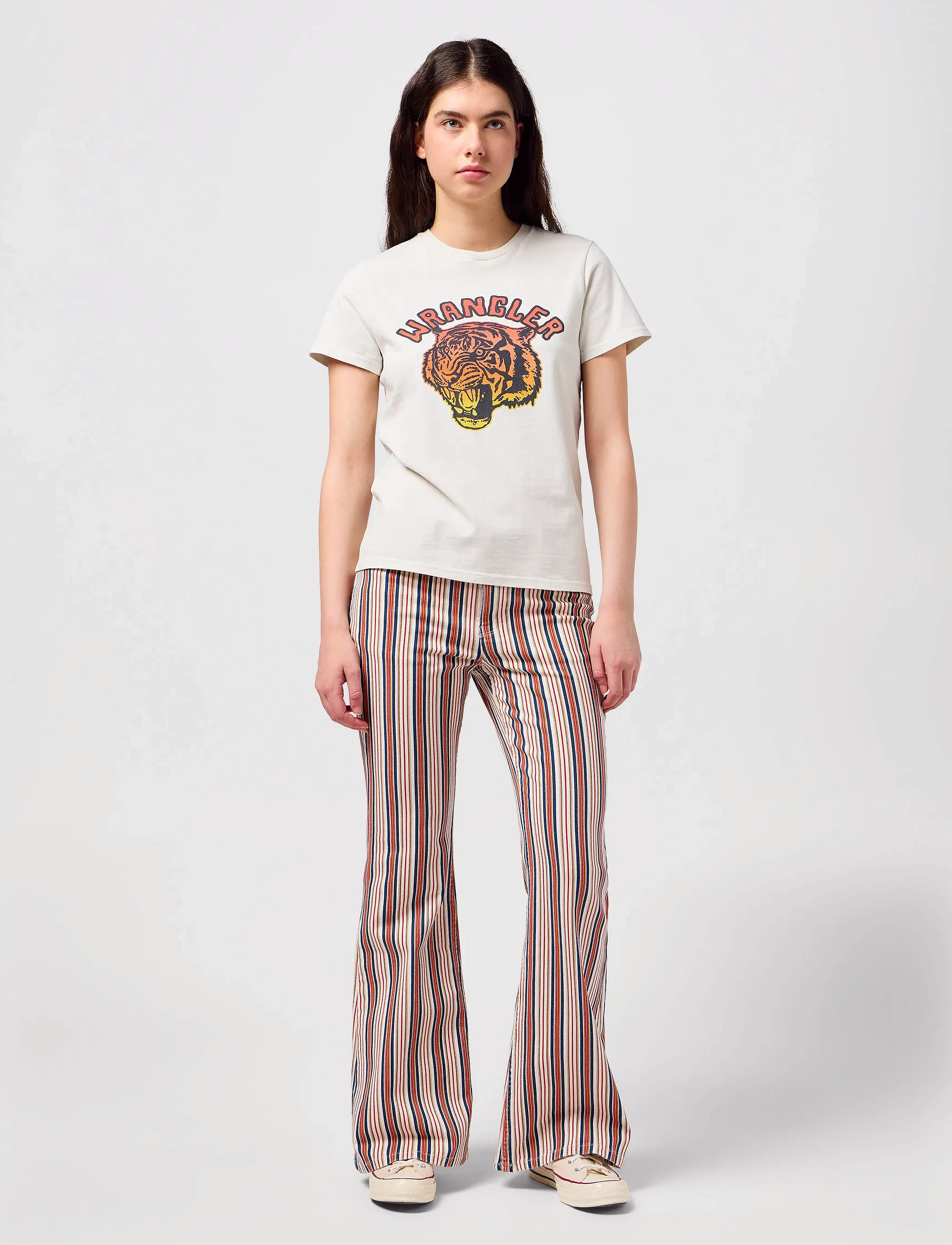 Wrangler - FIERCE FLARE - flared jeans - americana stripe - 3
