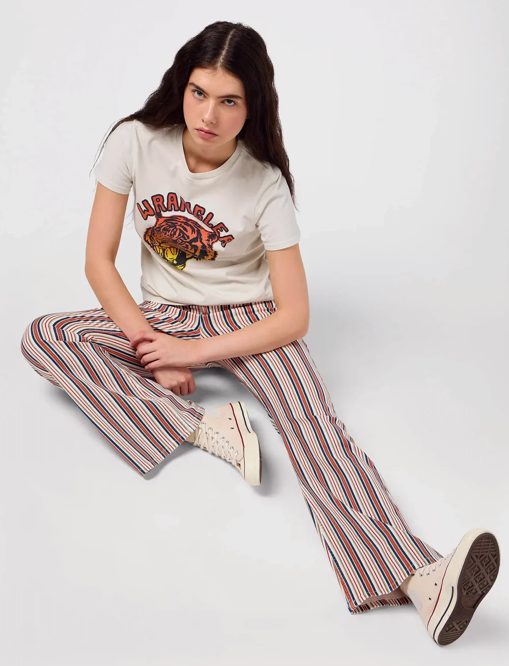 Wrangler - FIERCE FLARE - flared jeans - americana stripe - 5