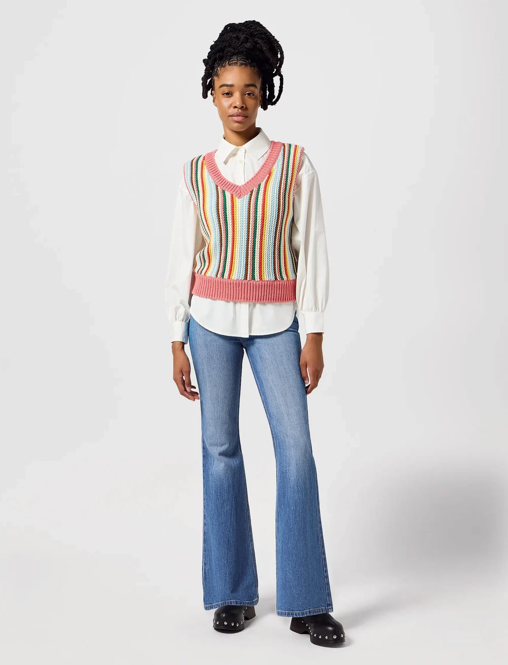 Wrangler - FIERCE FLARE - flared jeans - meadow - 3