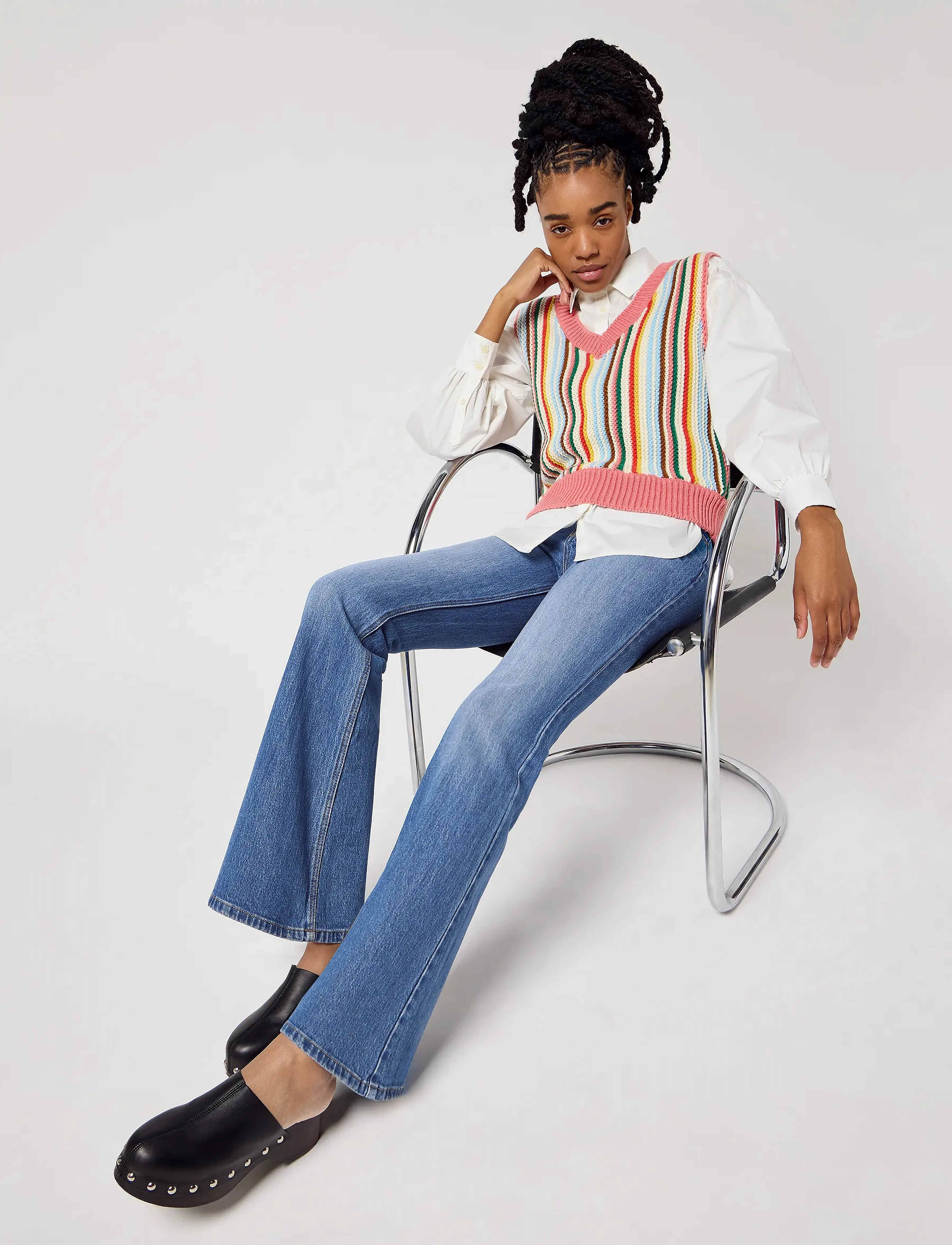 Wrangler - FIERCE FLARE - džinsi ar zvanveida galiem - meadow - 5