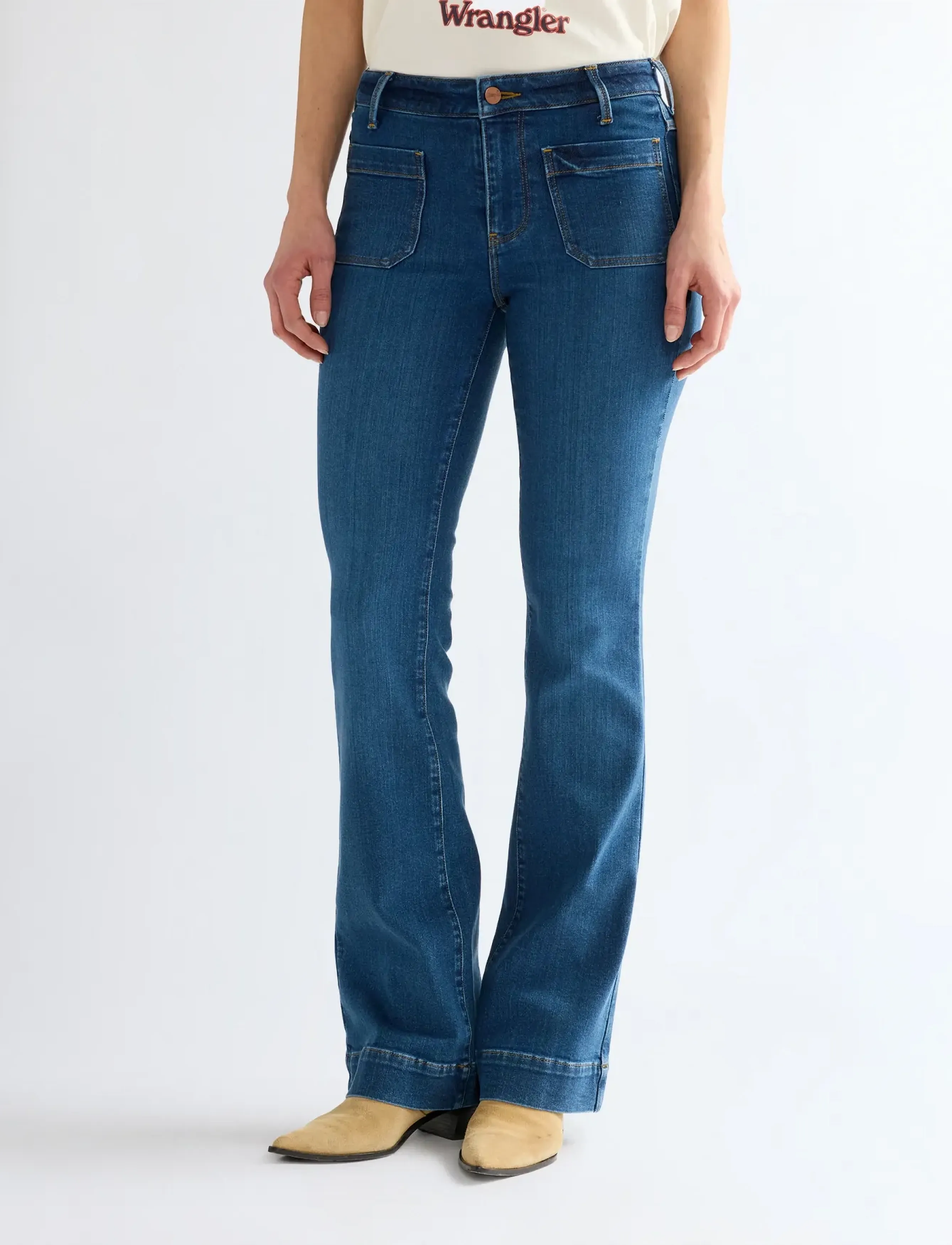 Wrangler - FLARE - schlaghosen - bright mid - 0