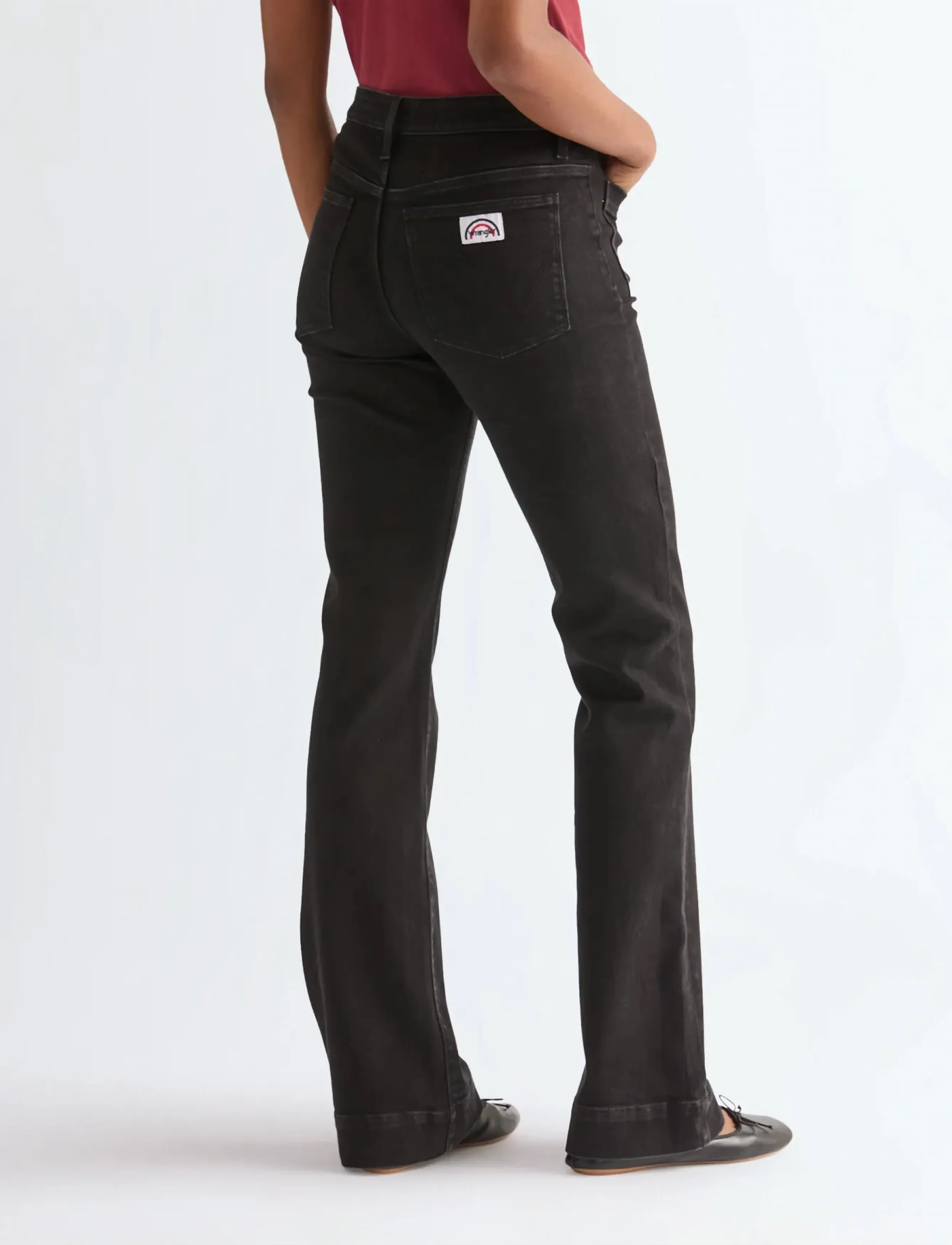 Wrangler - FLARE - utsvängda jeans - dark black - 2