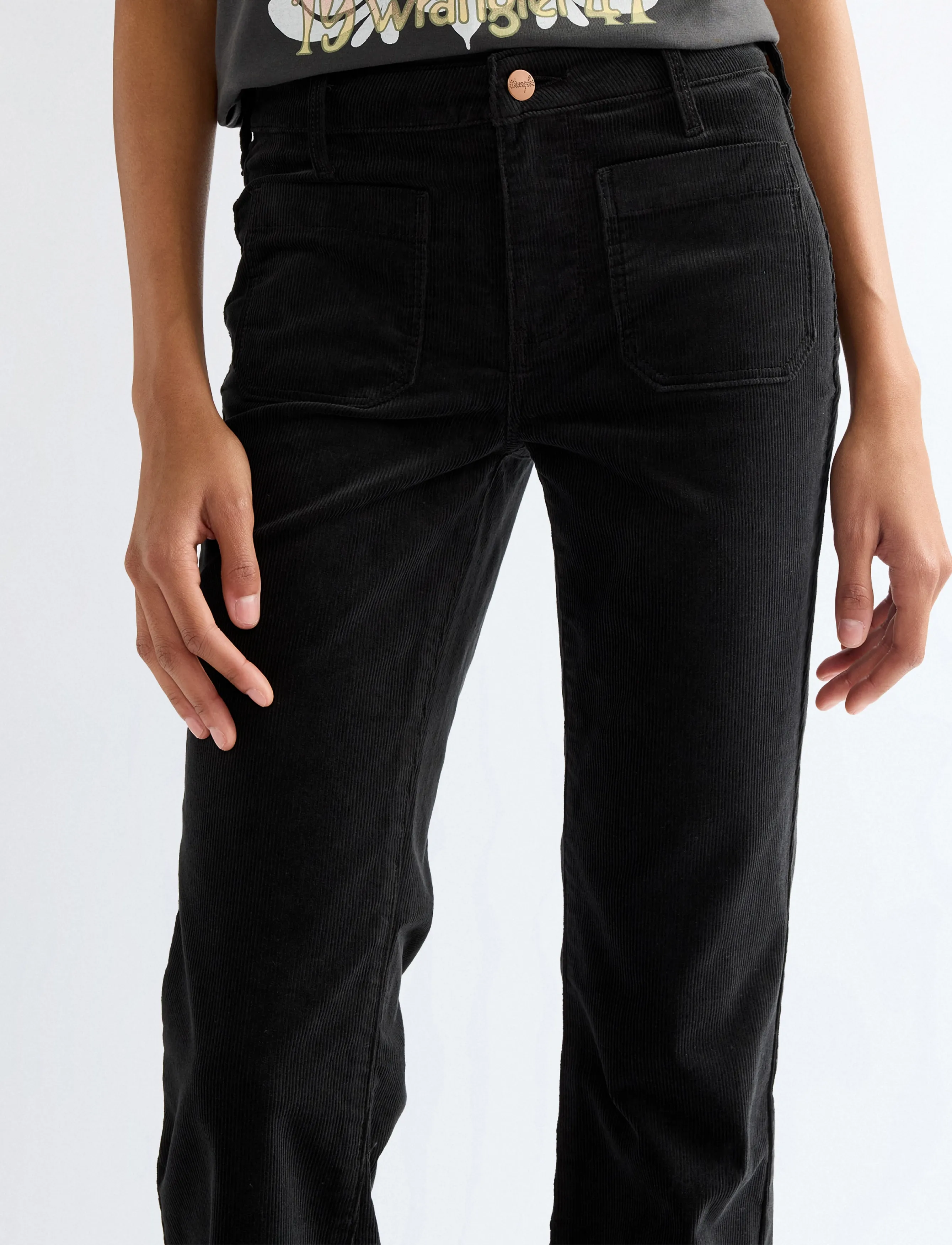 Wrangler - FLARE - alt eriti laia säärega teksad - jet black - 5