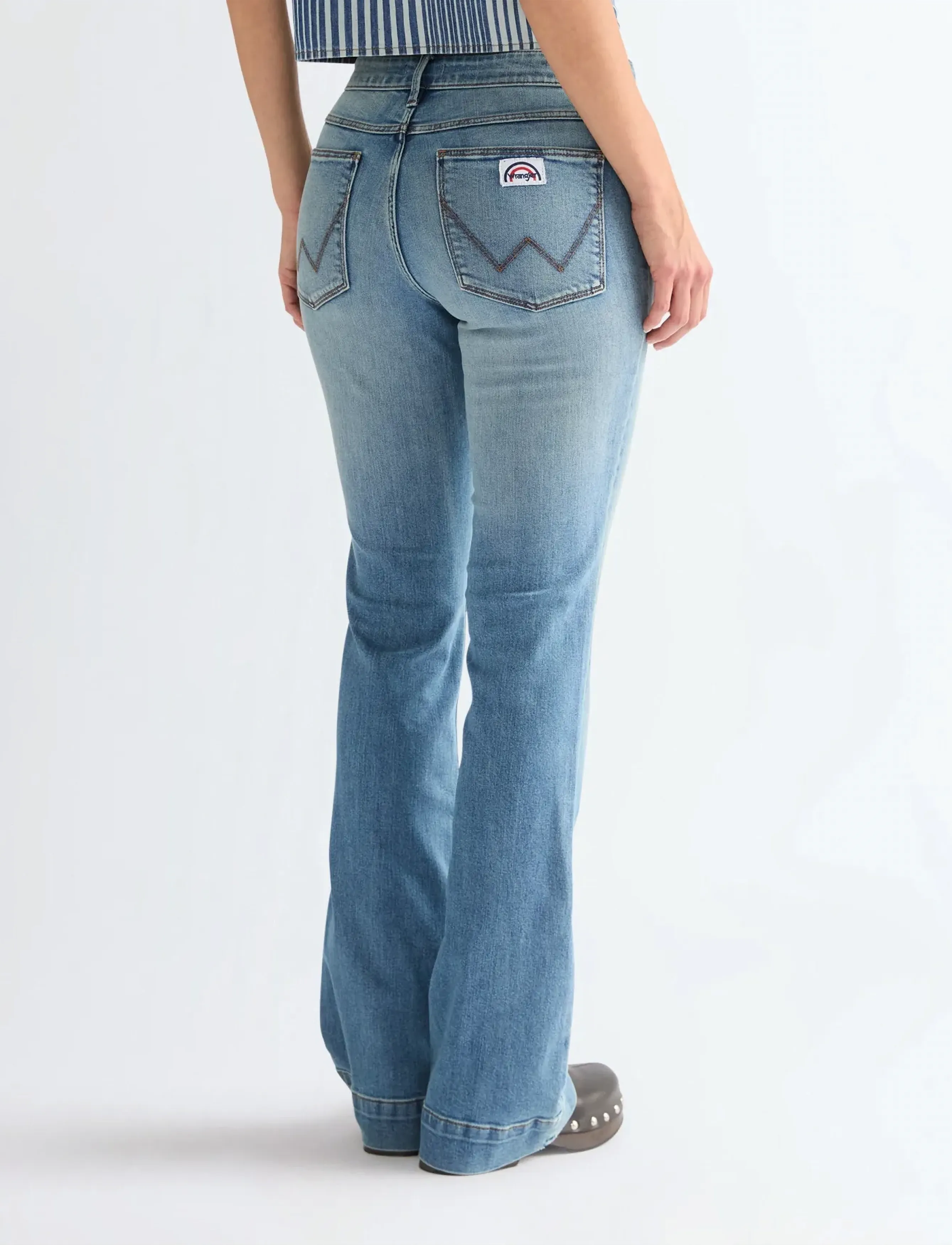 Wrangler - FLARE - flared jeans - marbled pebble - 3