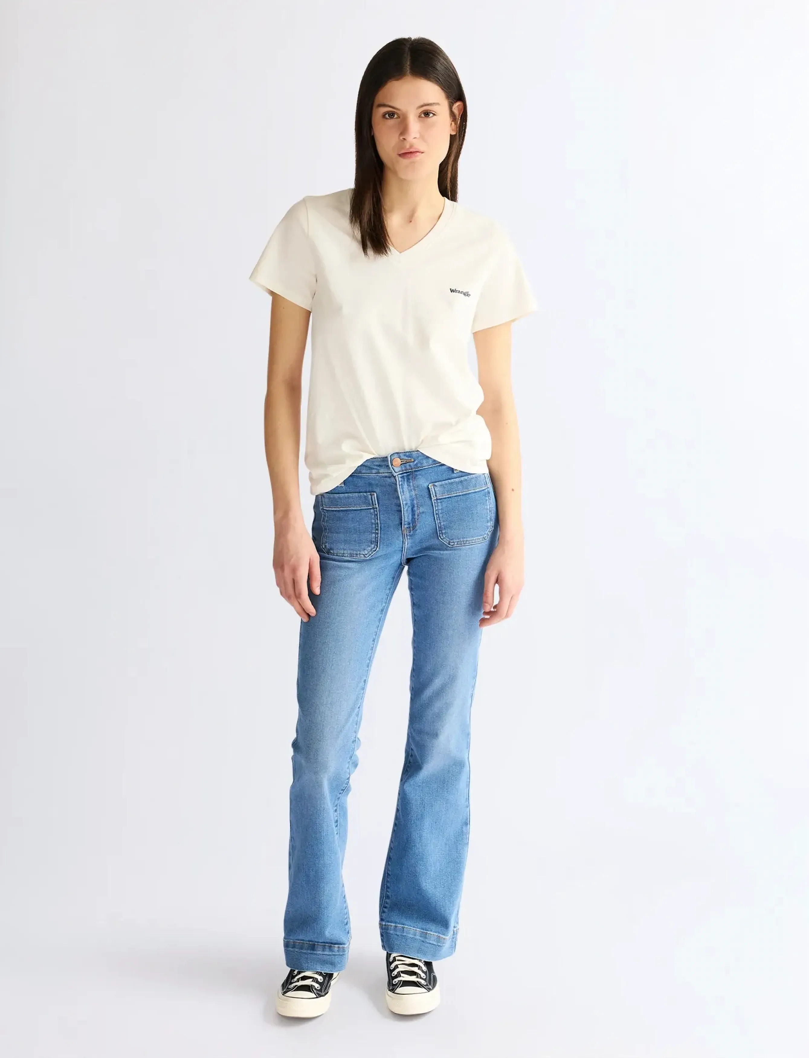 Wrangler - FLARE - utsvängda jeans - serenity blue - 2