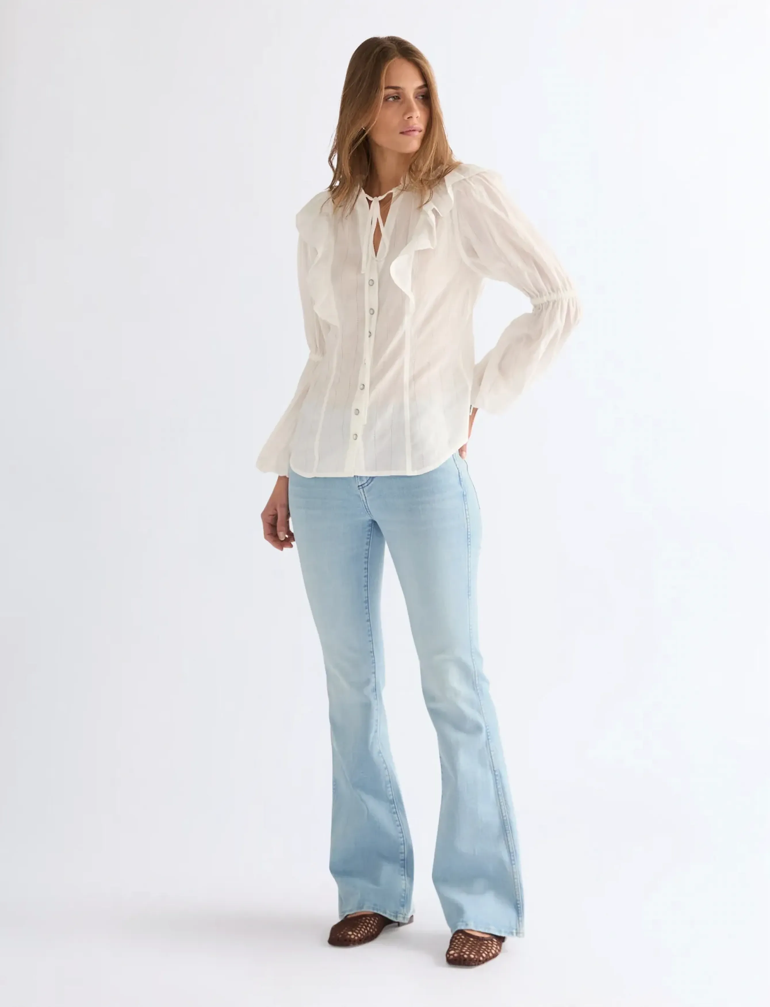 Wrangler - MONTANA - flared jeans - court teal - 4