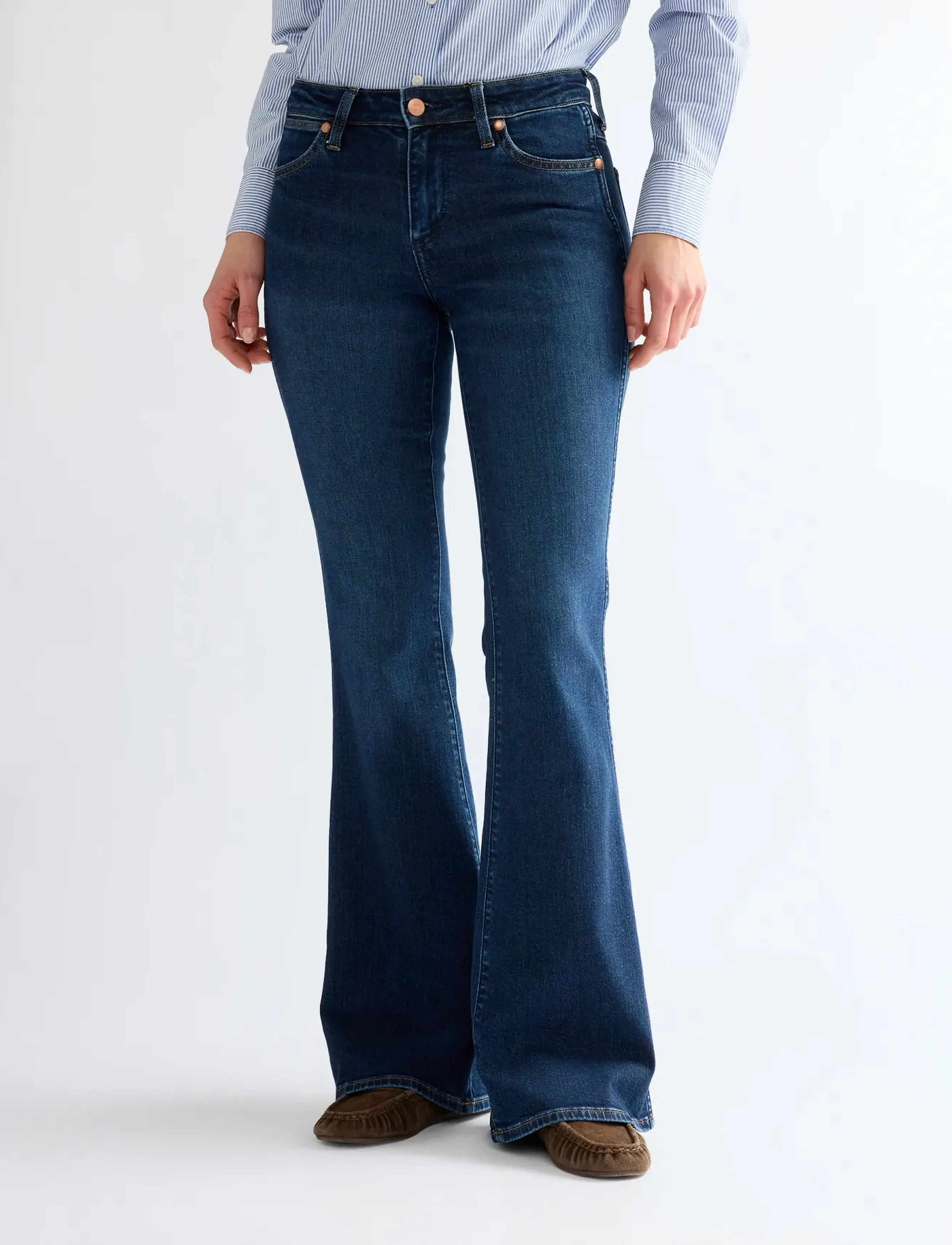 Wrangler MONTANA - Utsvängda jeans - POSH PARADE / navy