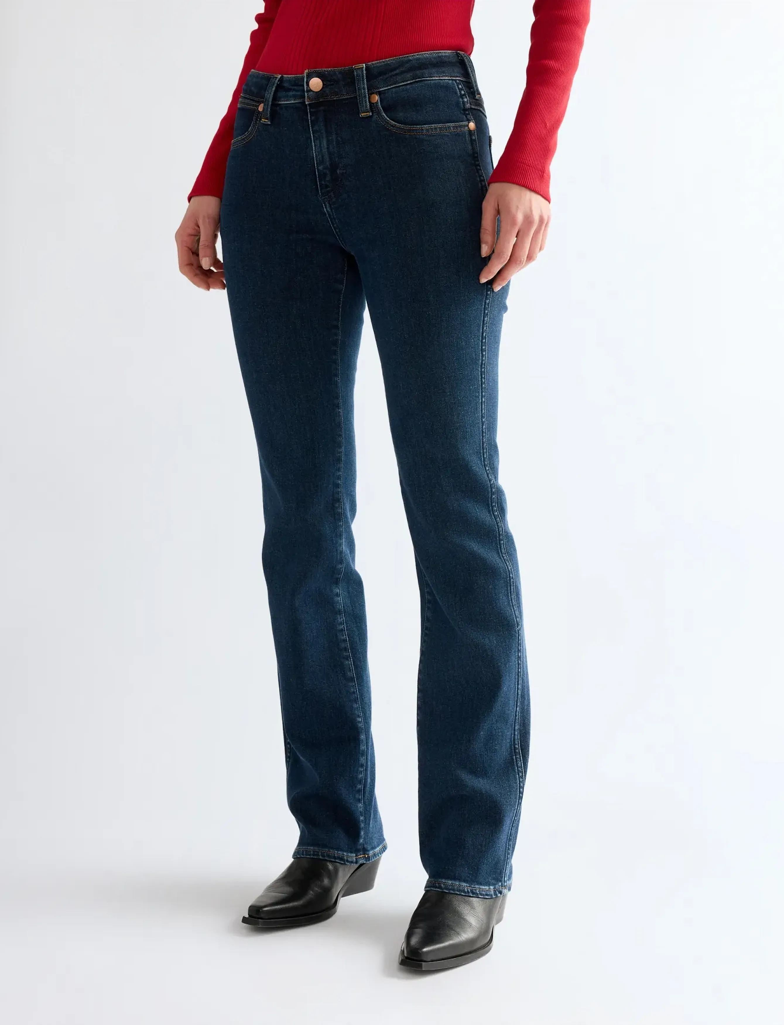 Wrangler Bootcut, Kvinder, Bootcut Jeans, Navy, Str: 27 x 30