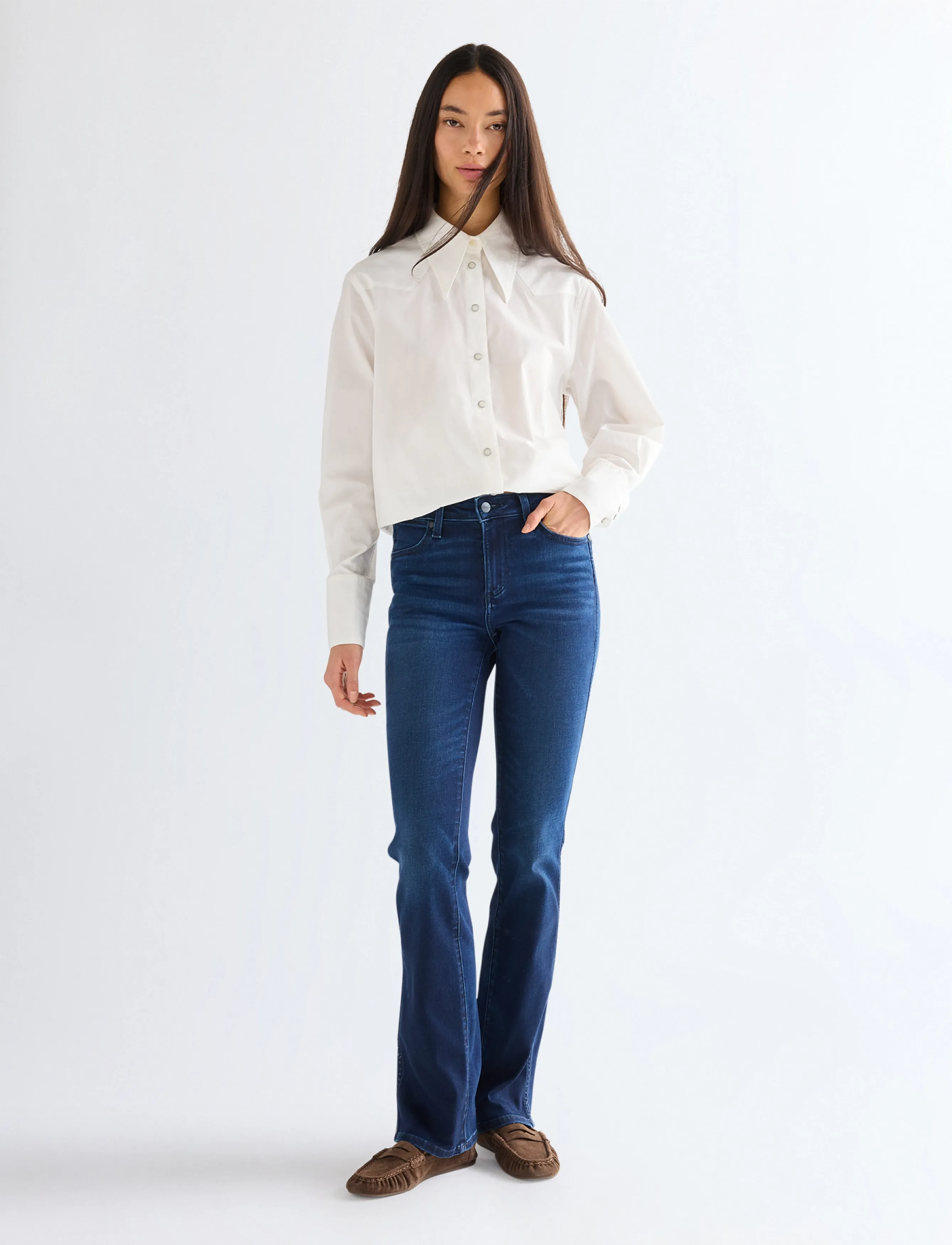 Wrangler - BOOTCUT - alt laienevad teksad - nightshade - 4