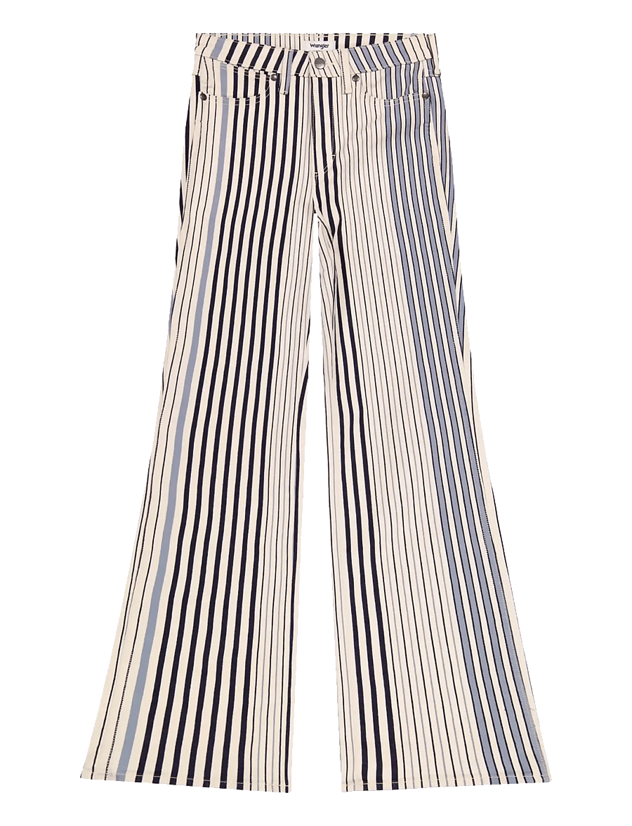 Wrangler - 70S FLARE - schlaghosen - multi blue stripe - 1
