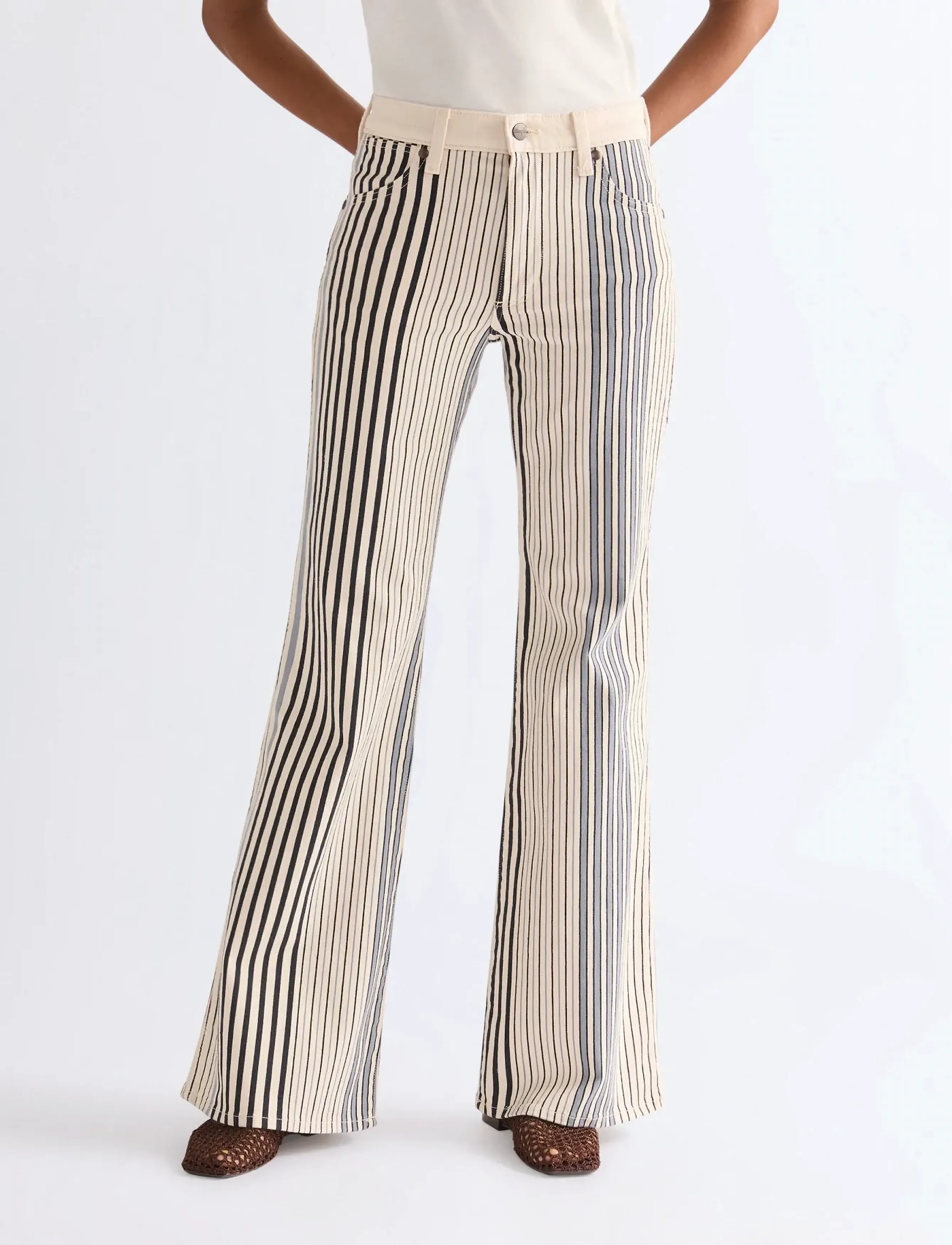 Wrangler 70S FLARE - Jeans - MULTI BLUE STRIPE / multi