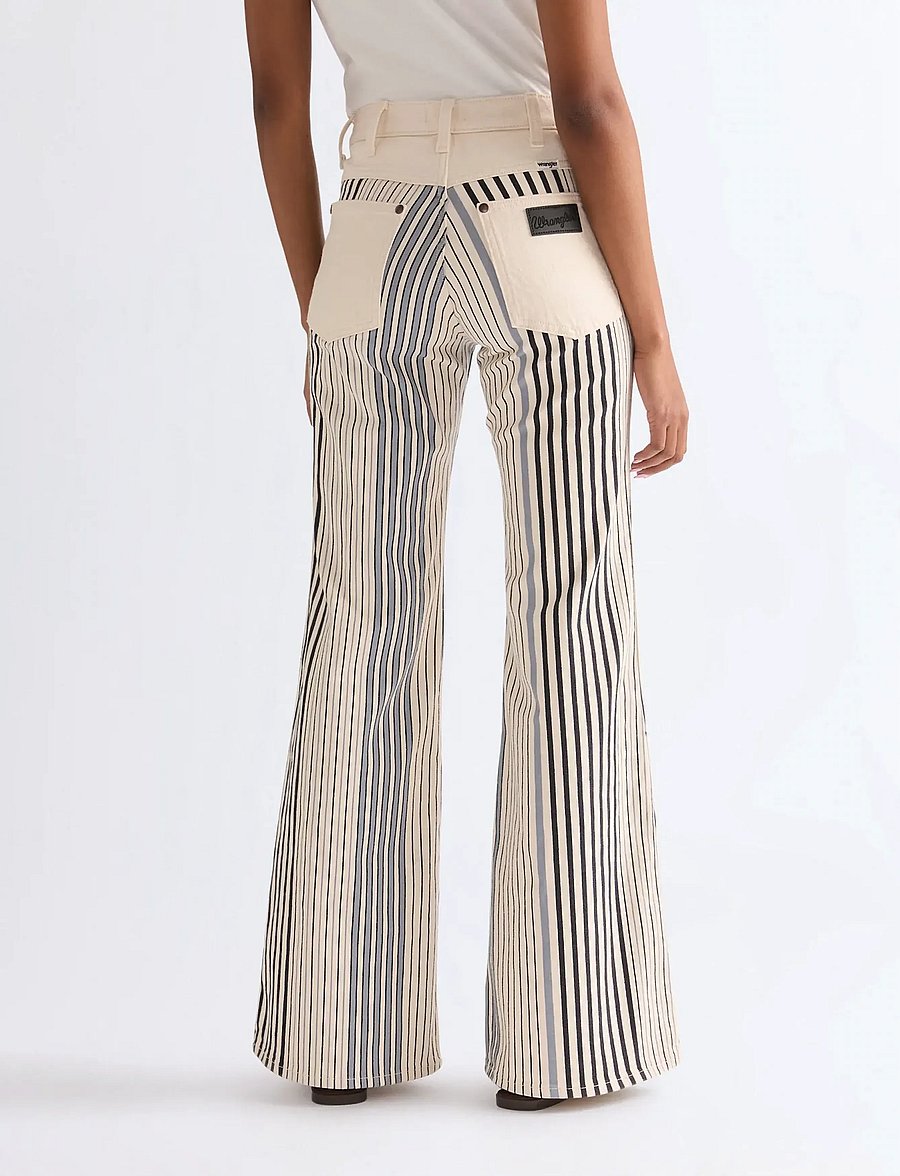 Wrangler - 70S FLARE - schlaghosen - multi blue stripe - 3