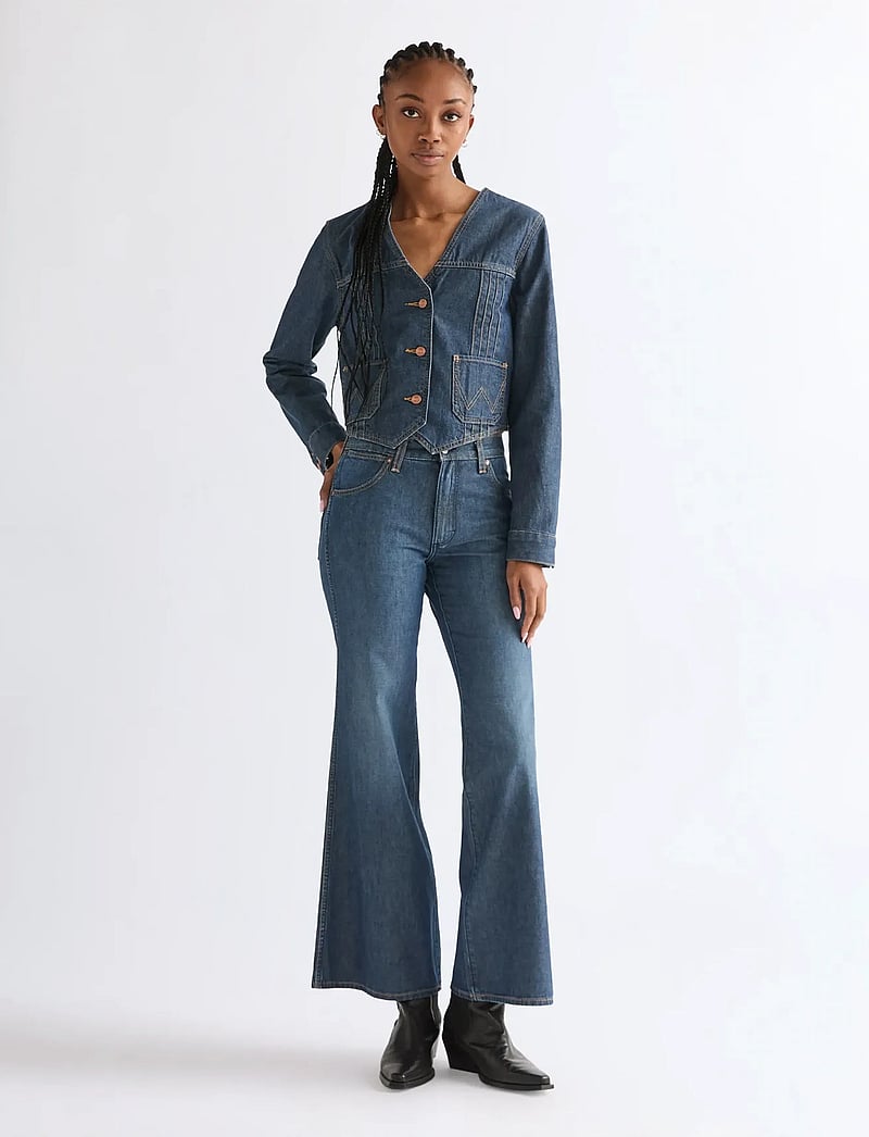 Wrangler - 70S FLARE - utsvängda jeans - western nightfall - 3