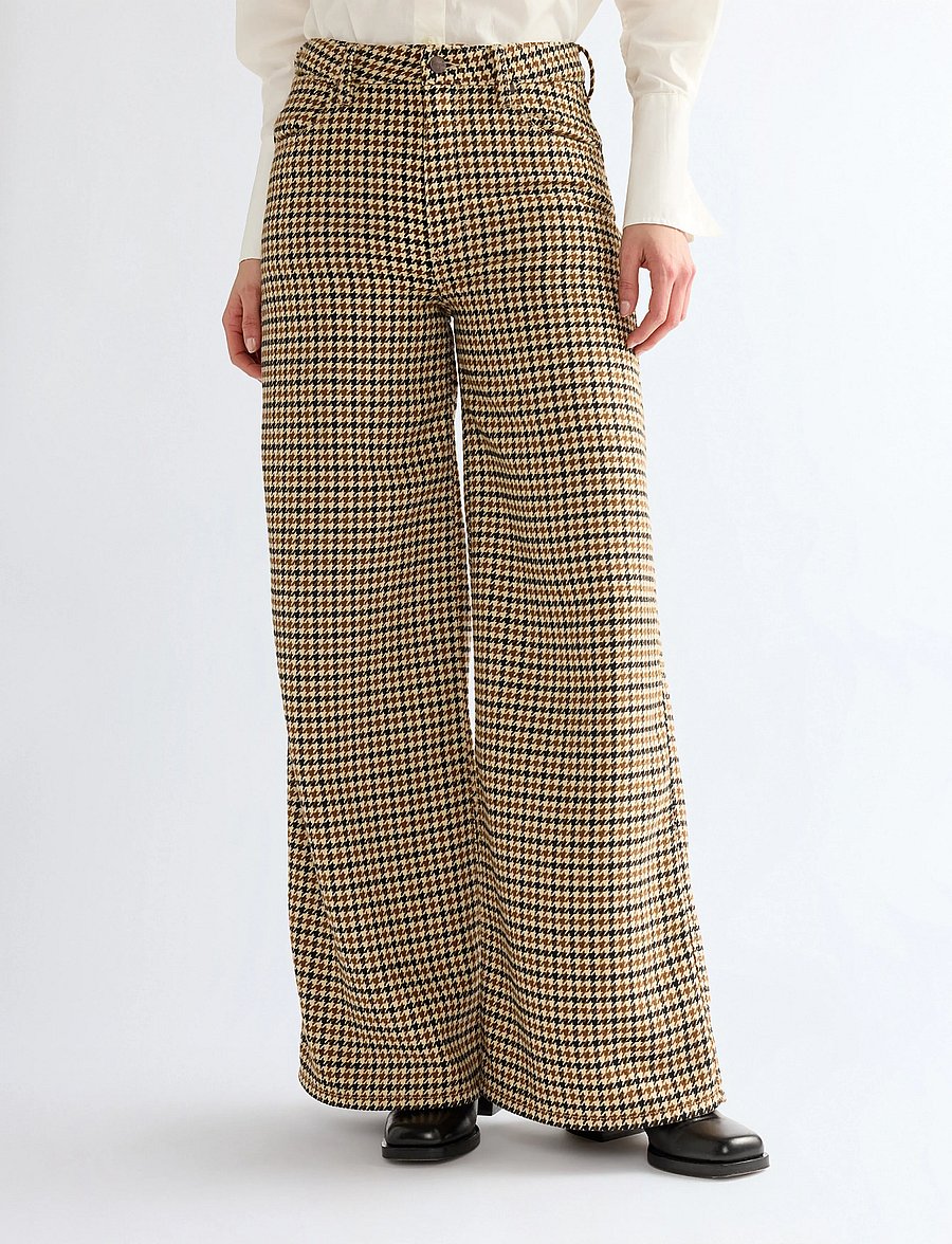Wrangler - CANYON - hosen mit weitem bein - houndstooth bison - 0
