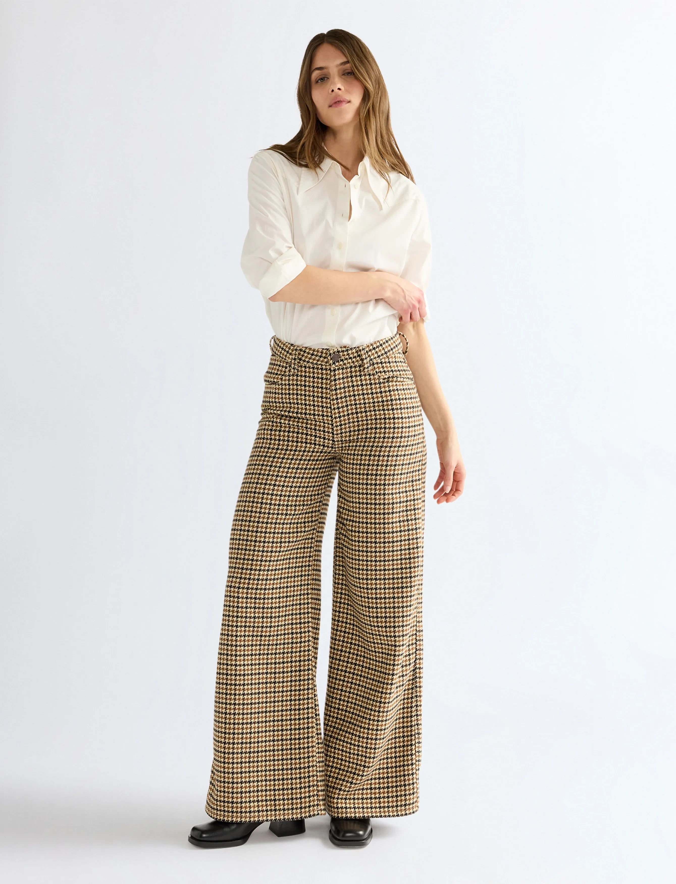 Wrangler - CANYON - vida jeans - houndstooth bison - 3