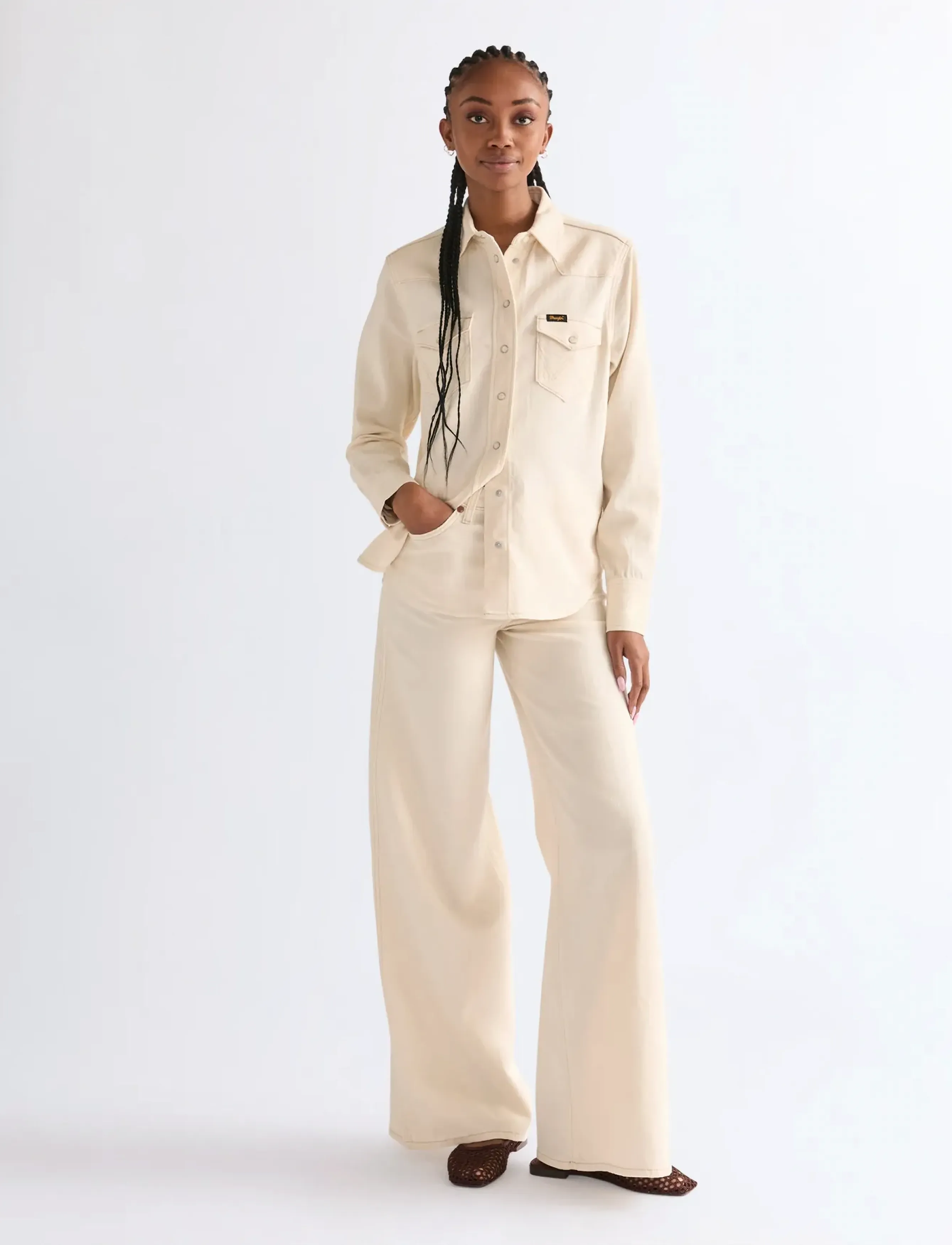 Wrangler - CANYON - laia säärega teksad - natural - 4