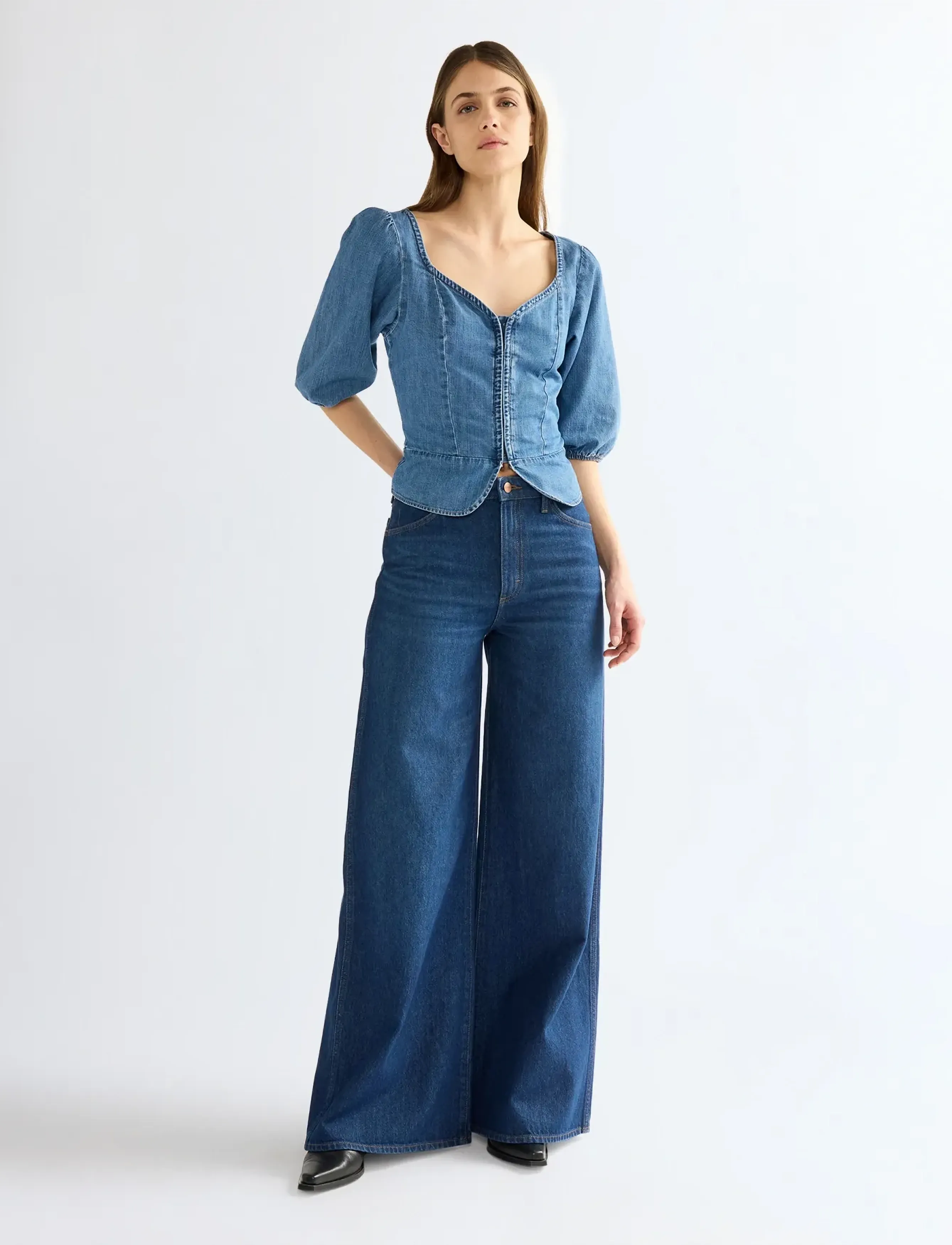 Wrangler - CANYON - laia säärega teksad - overcast - 3