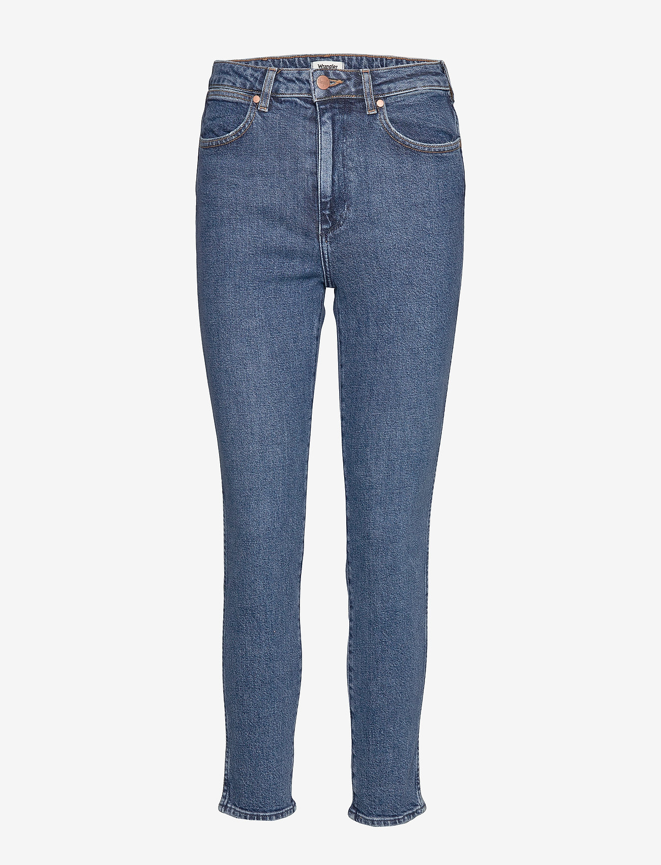 Wrangler - RETRO SKINNY INDIGO MID - indigo mid - 0