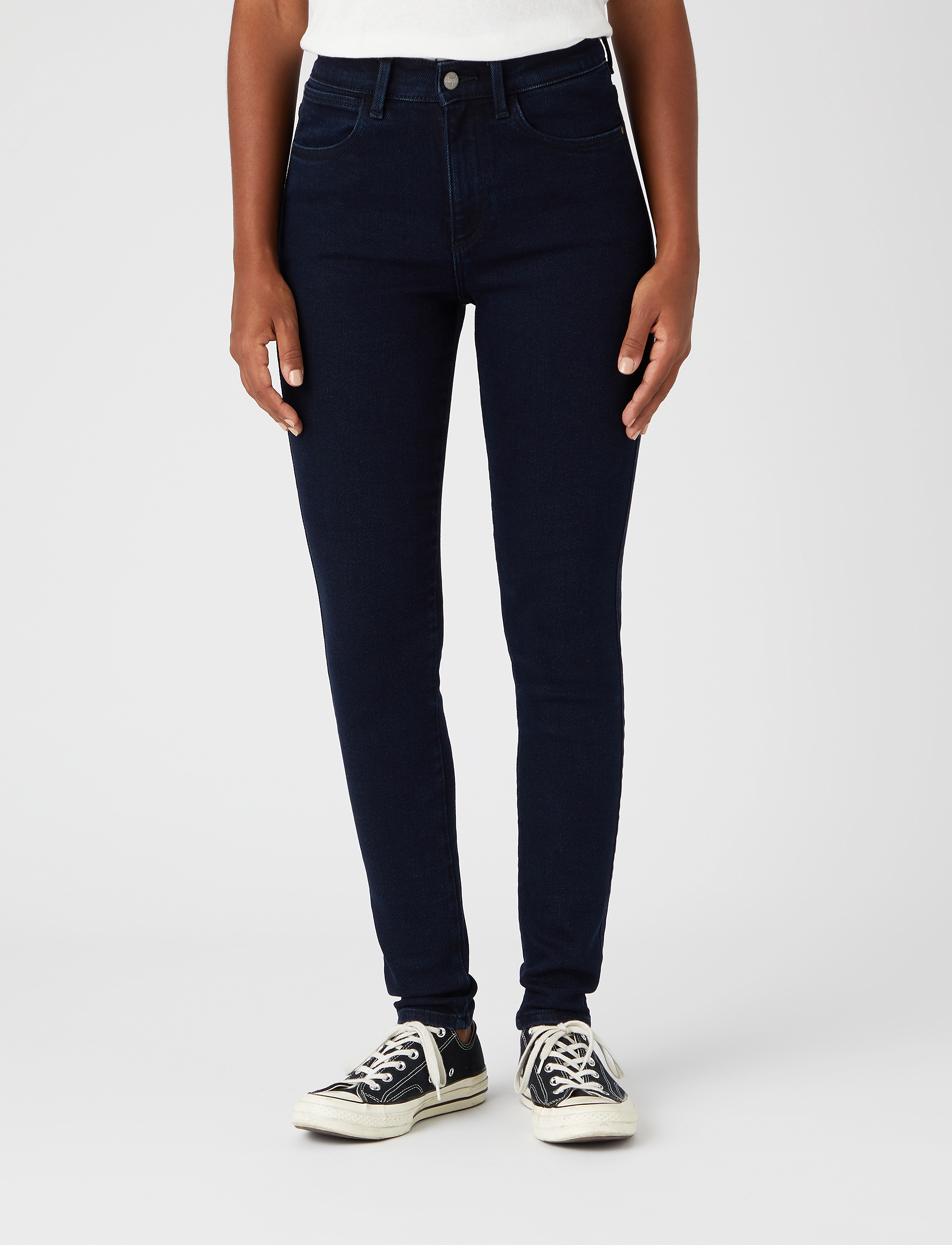 Wrangler HIGH RISE SKINNY - Jeans - BEFORE DARK / blue