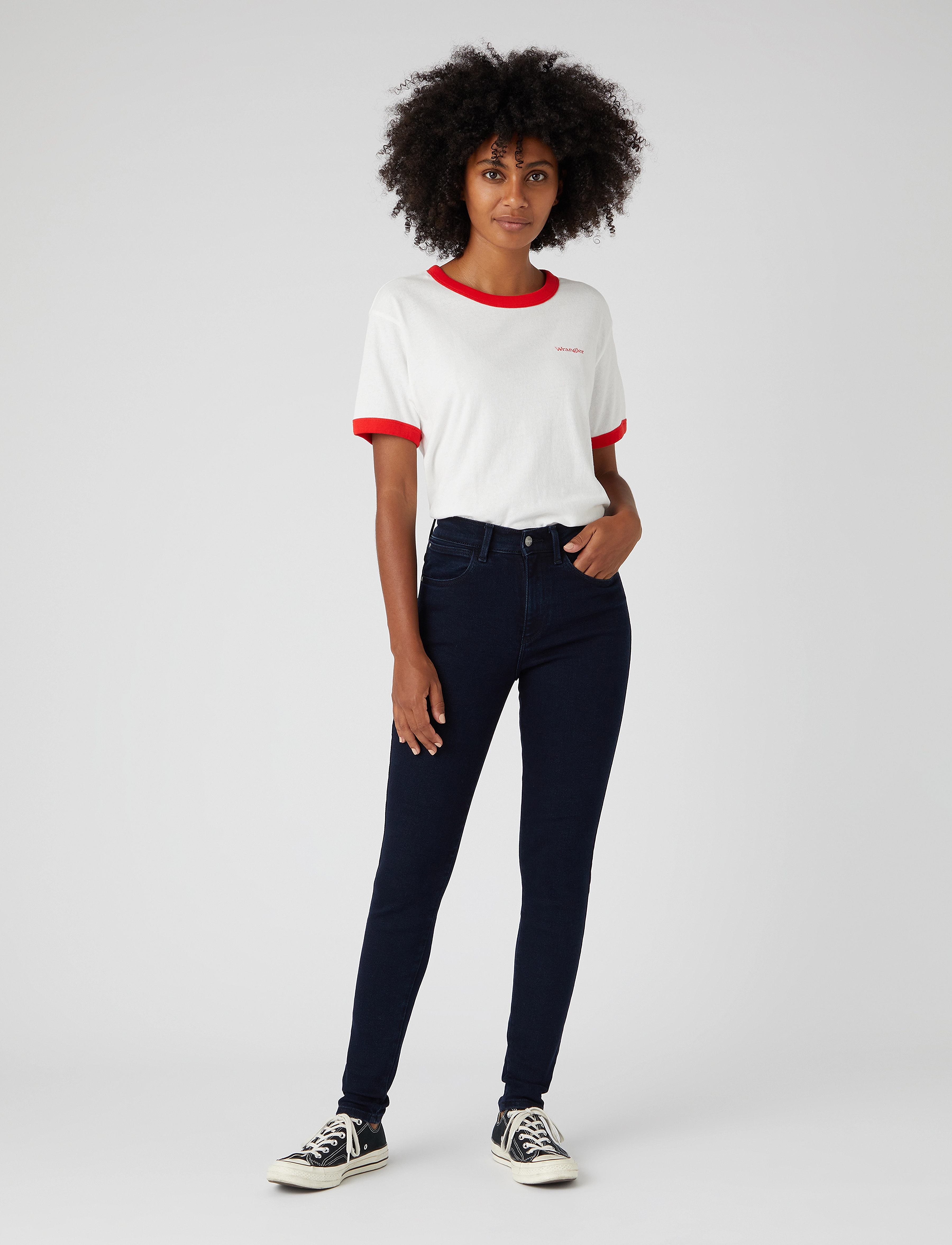 Wrangler - HIGH RISE SKINNY - skinny jeans - before dark - 3