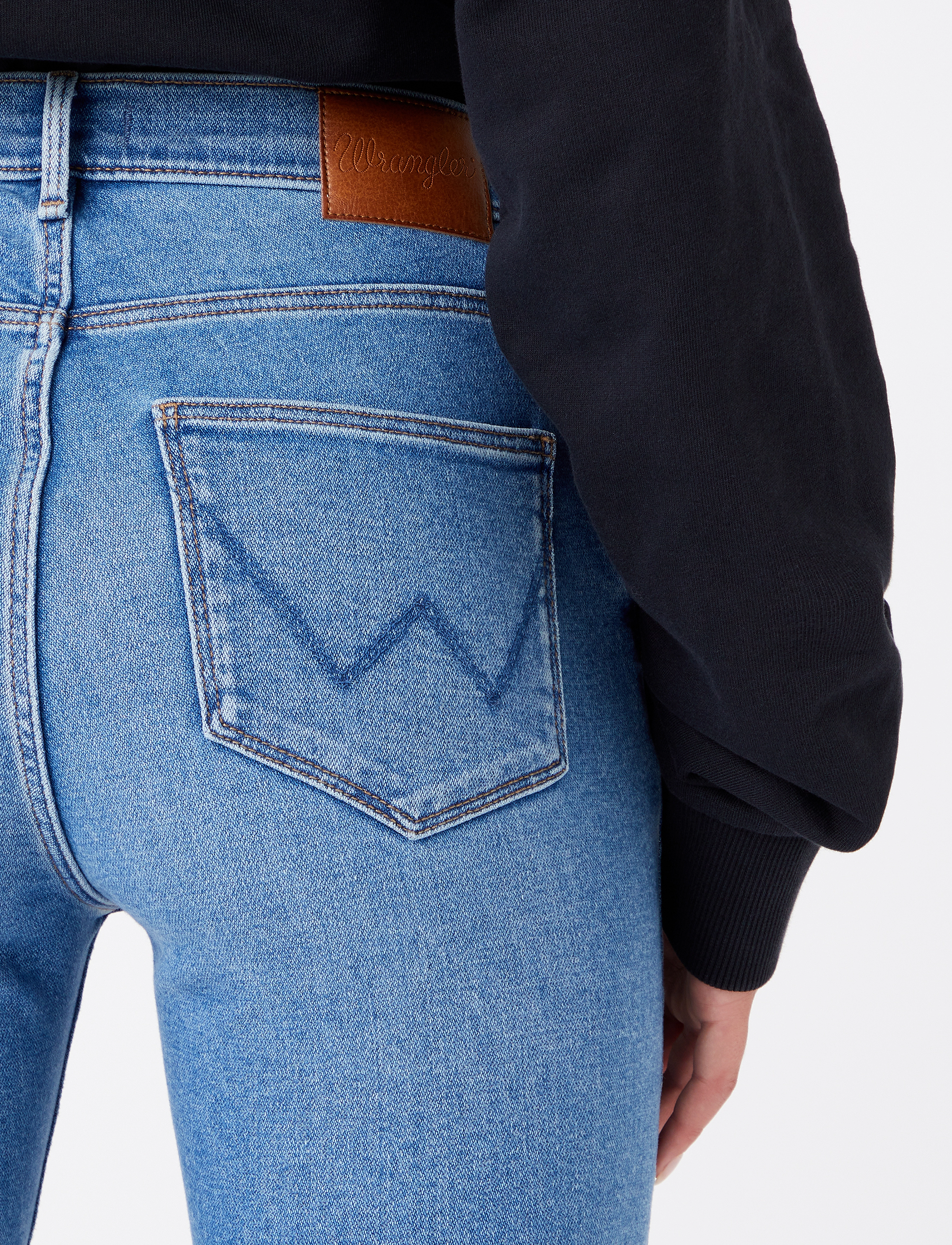 Wrangler - HIGH RISE SKINNY - skinny jeans - river - 4