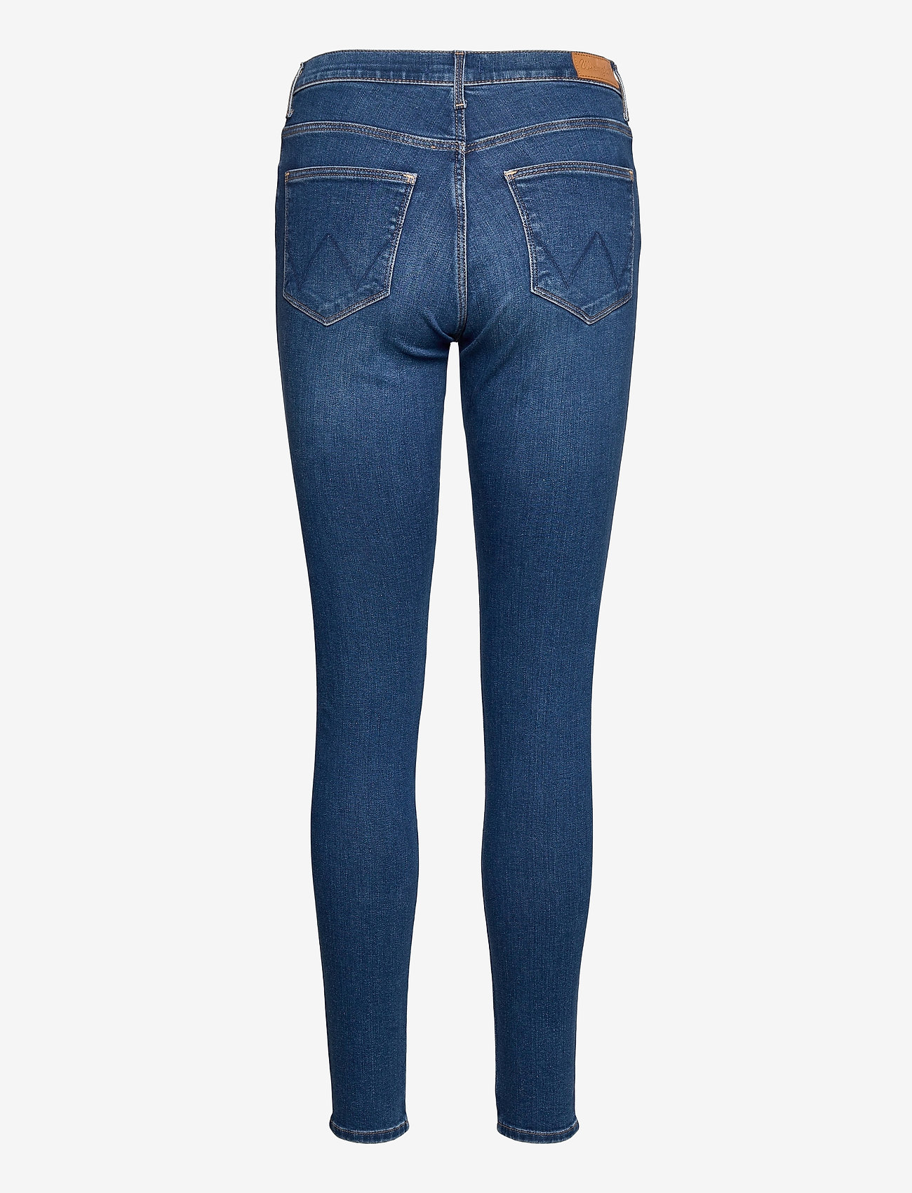 Wrangler - HIGH RISE SKINNY - džinsa bikses ar šaurām starām - mid indigo - 1