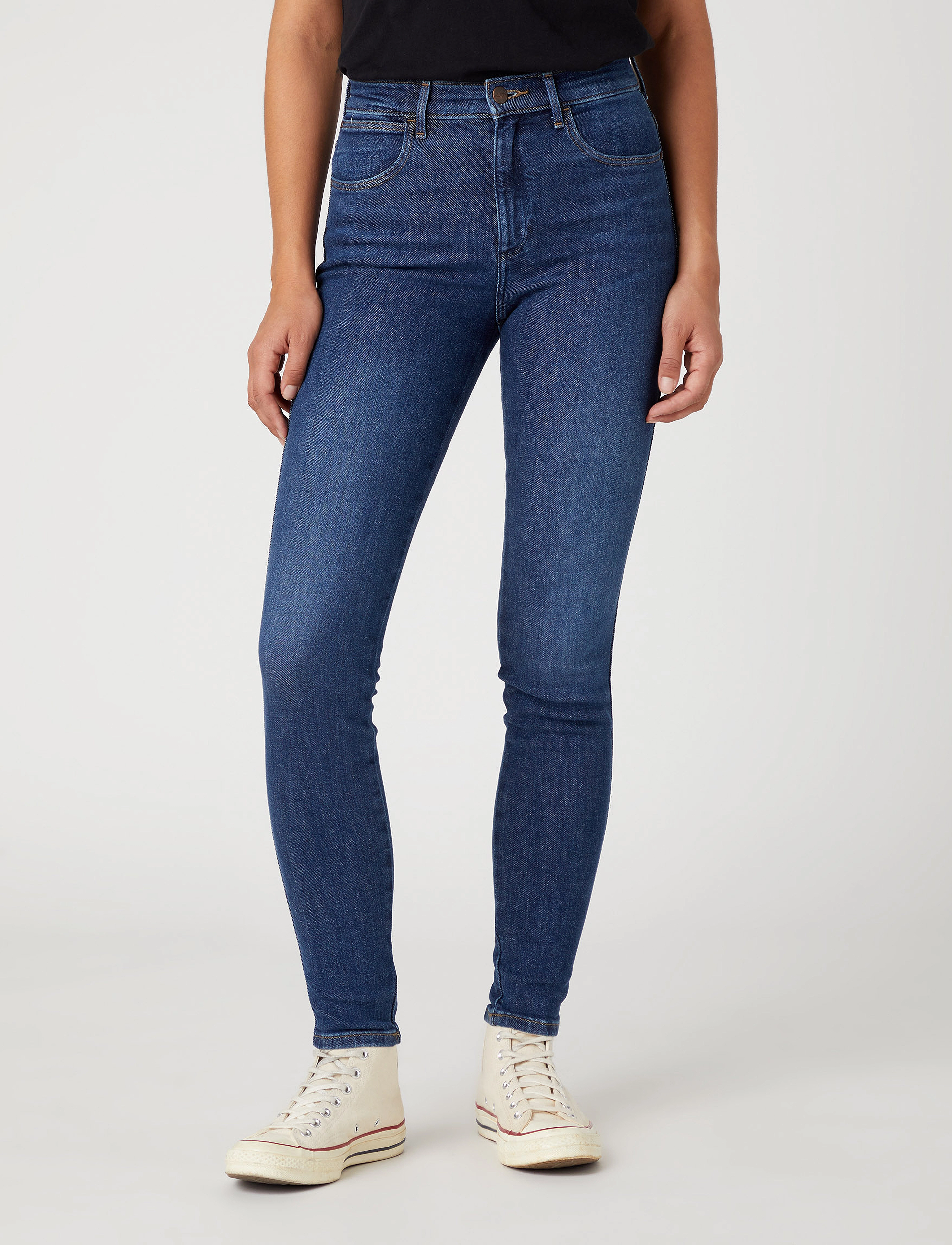 Wrangler HIGH RISE SKINNY - Jeans - GOOD NEWS / blue