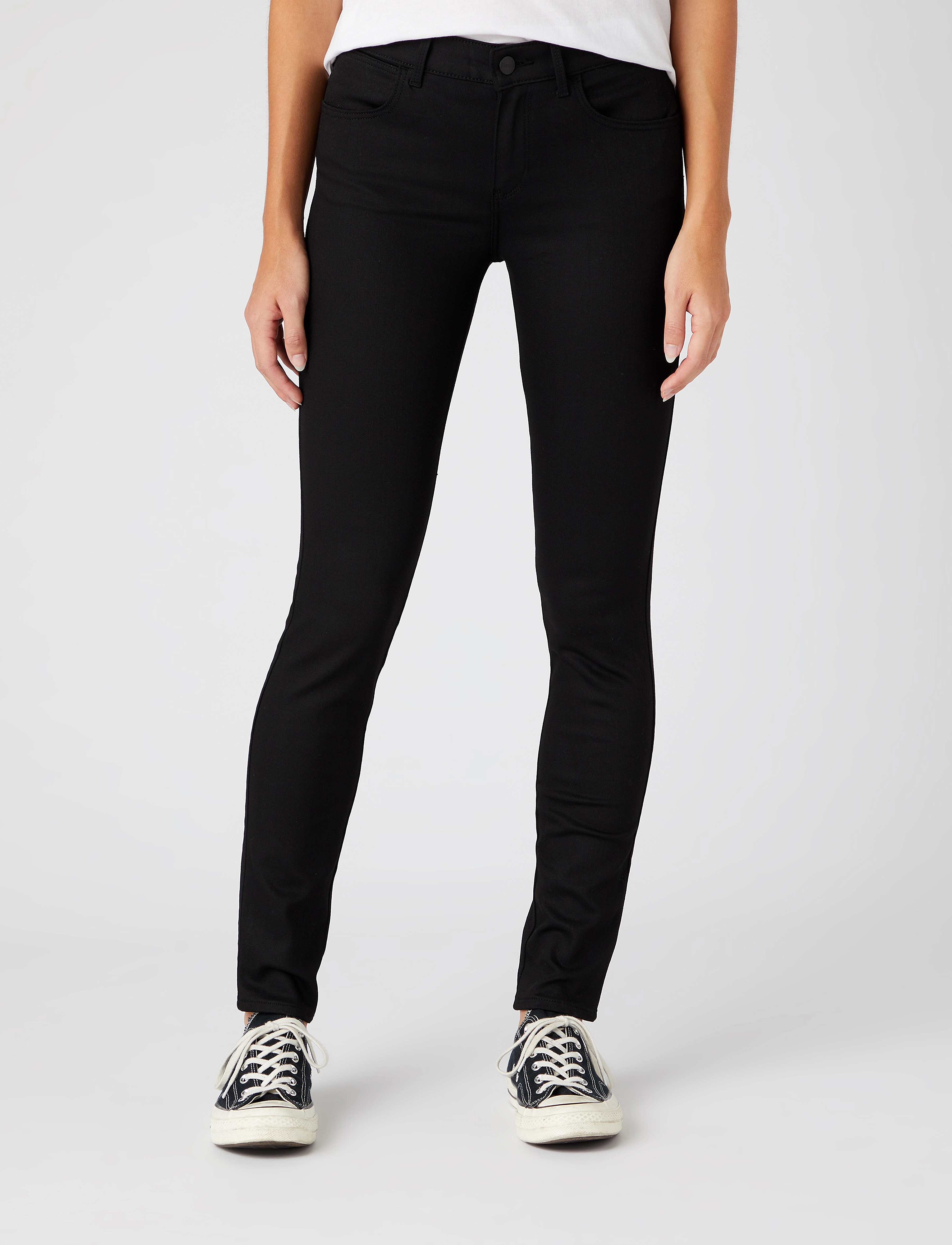 Wrangler Skinny, 24 x 32, Black, Jeans > Skinny, Dame