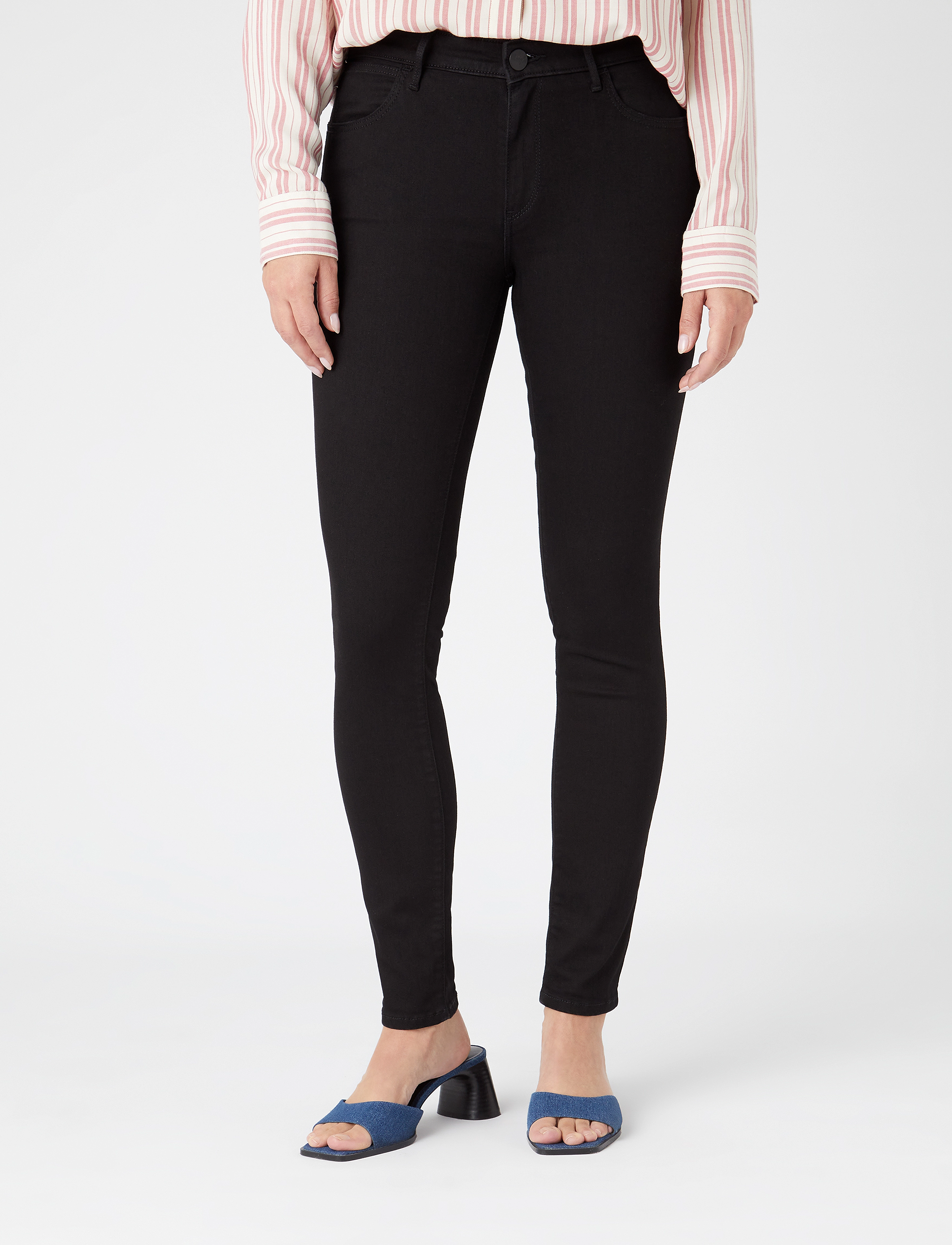 Wrangler SKINNY - Jeans - RINSEWASH / black