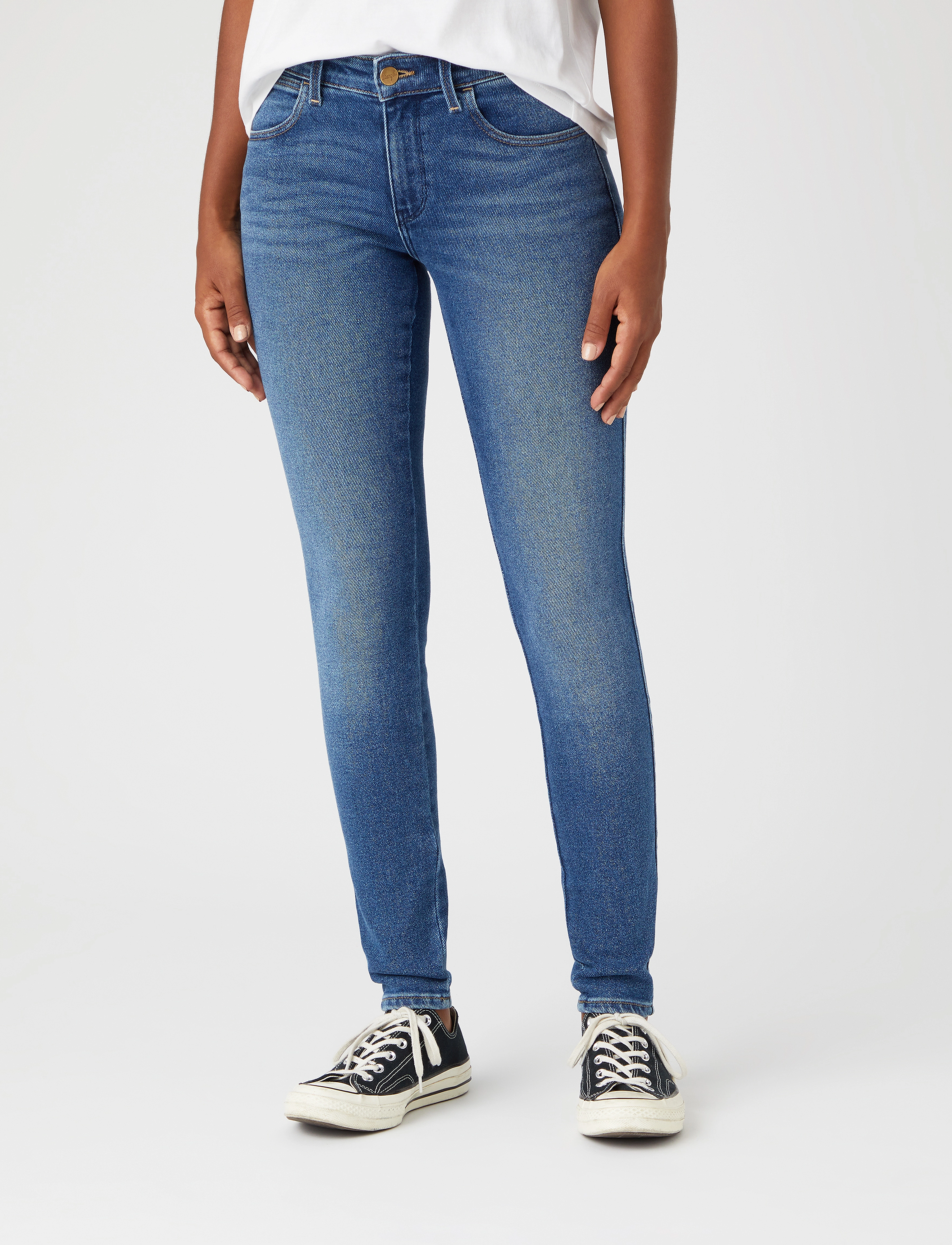 Wrangler Skinny, 38 x 32, Blue, Jeans > Skinny, Dame